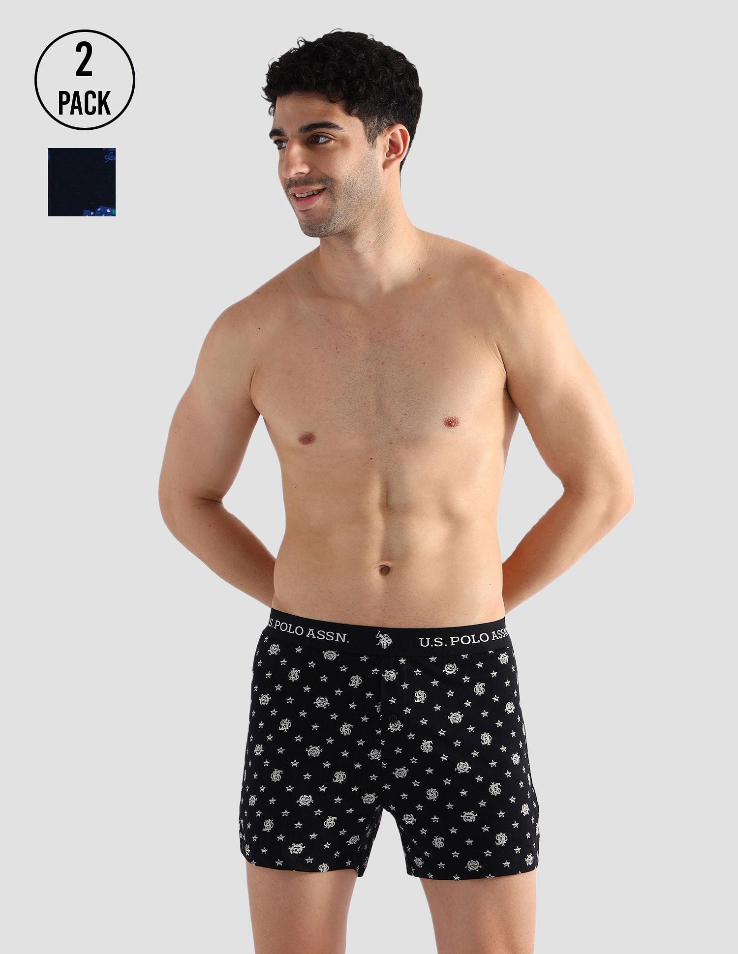 Comfort Regular Fit Solid OEX09 Boxers - Pack of 2