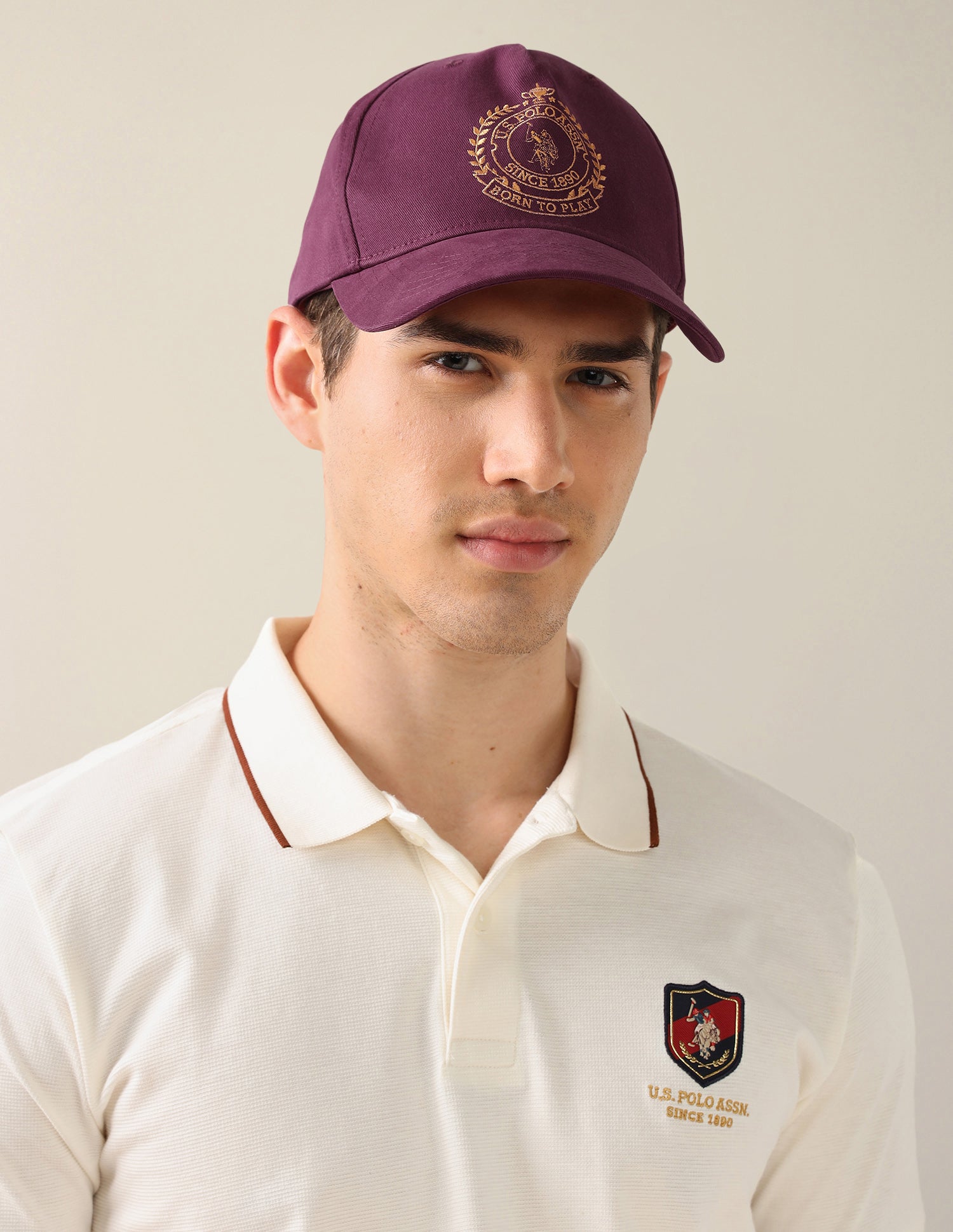 Brand Embroidered Twill Cap Cherry - U.S. Polo Assn. India | Large