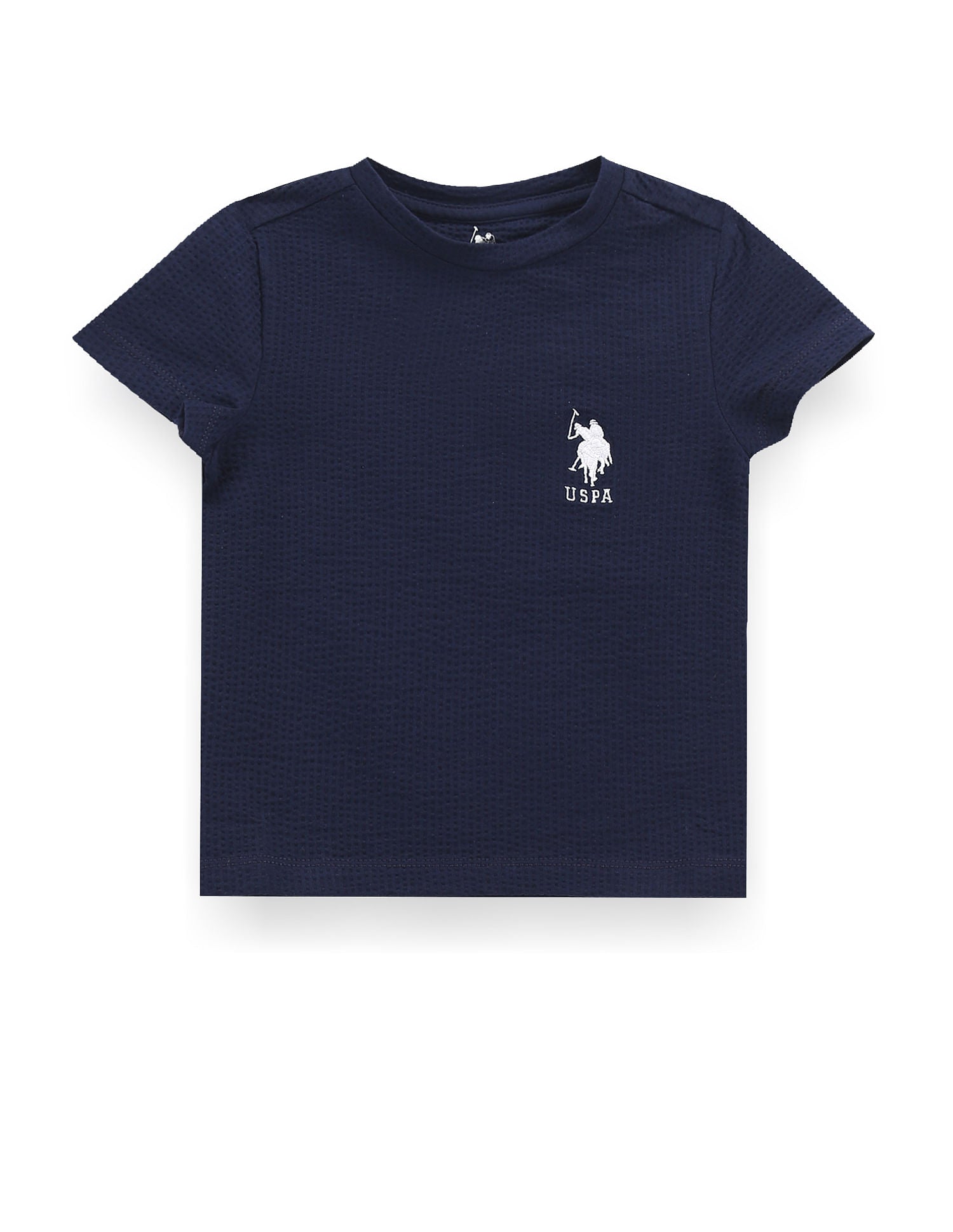Boys Logo Textured T-Shirt