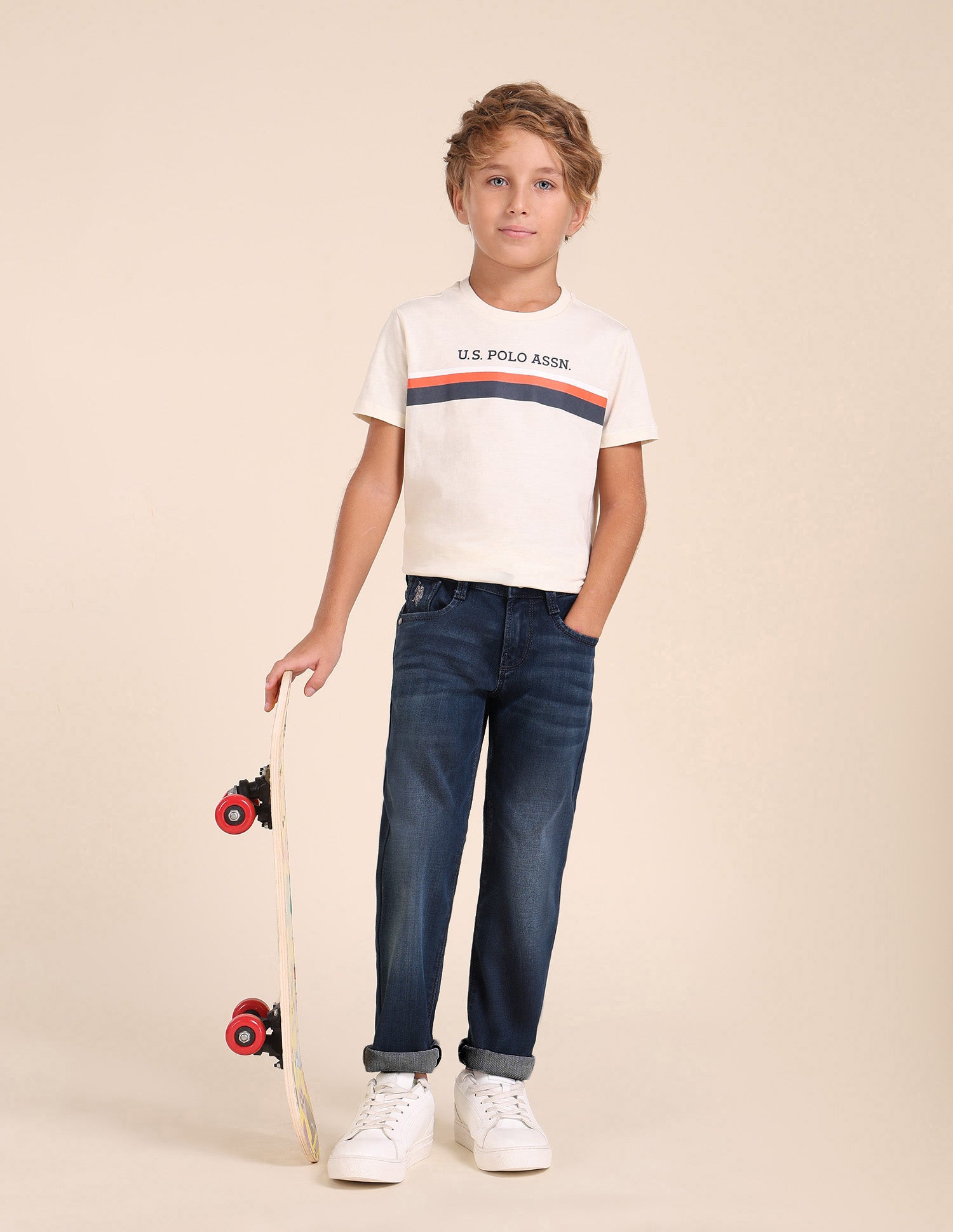 Boys Whiskered Relaxed Fit Jeans