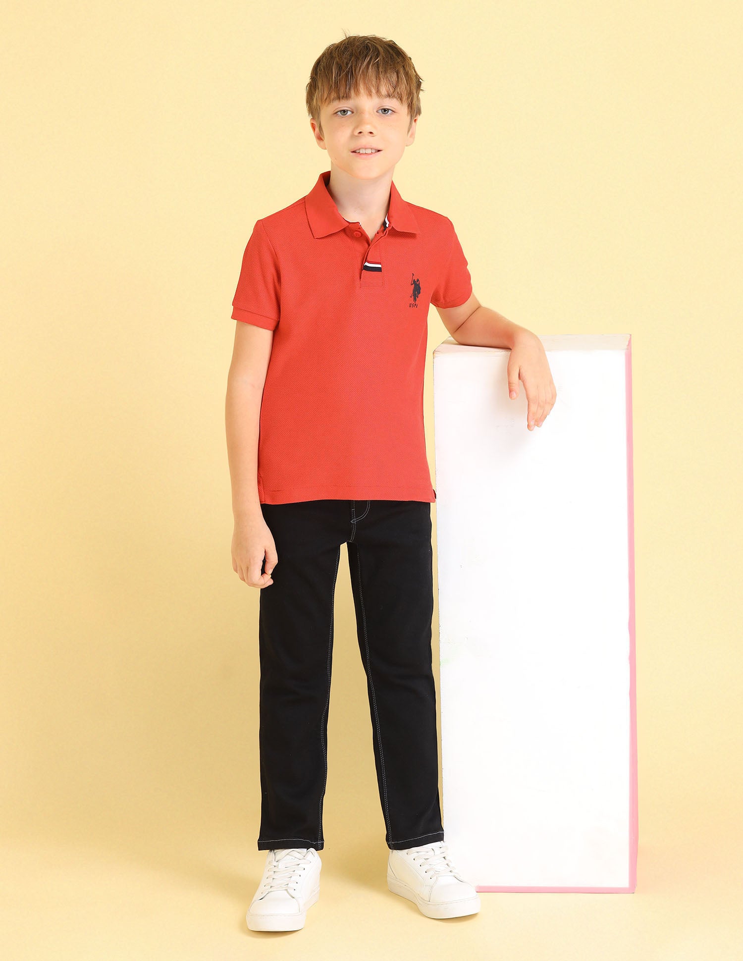 UKTSH1534 DK. ORANGE Boys T-Shirt