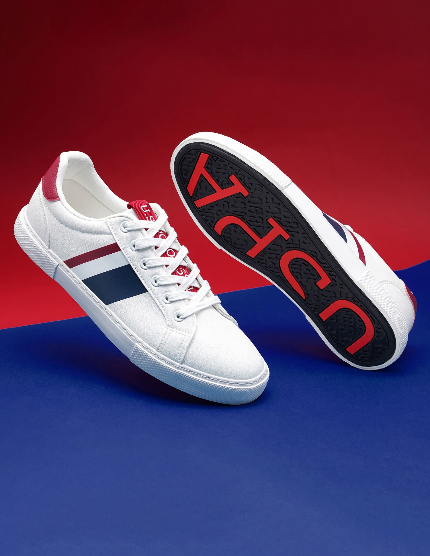 Men Brand Stripe Santos 3.0 Sneakers – U.S. Polo Assn. India