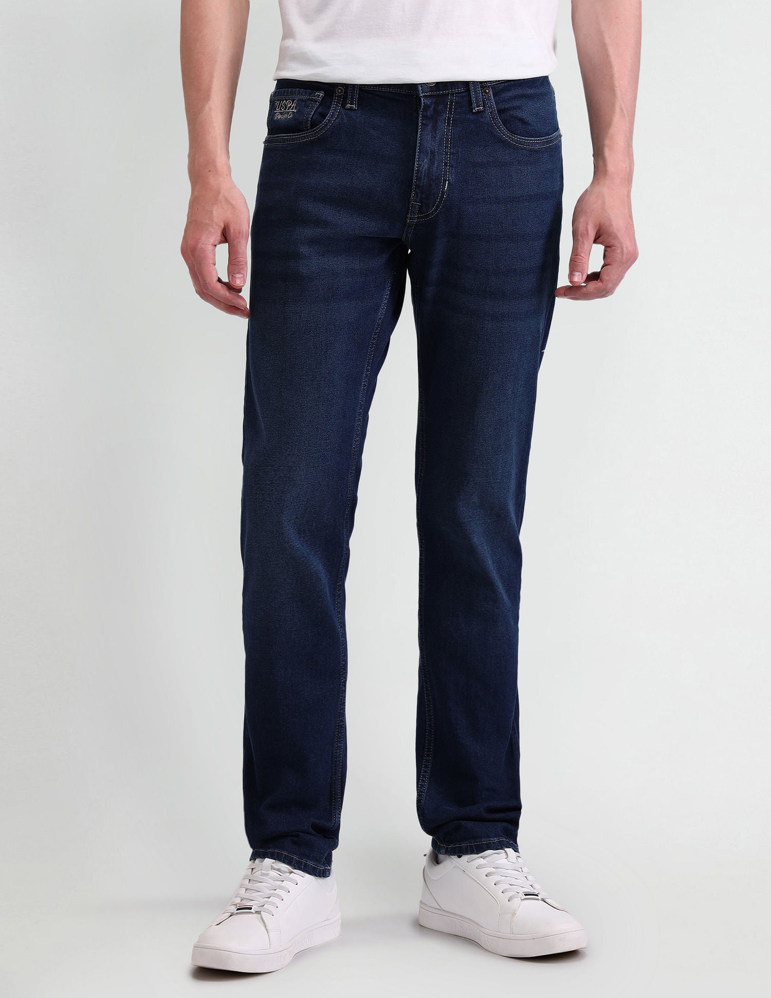 Brandon Slim Tapered Blue Jeans Blue - U.S. Polo Assn. India | Large