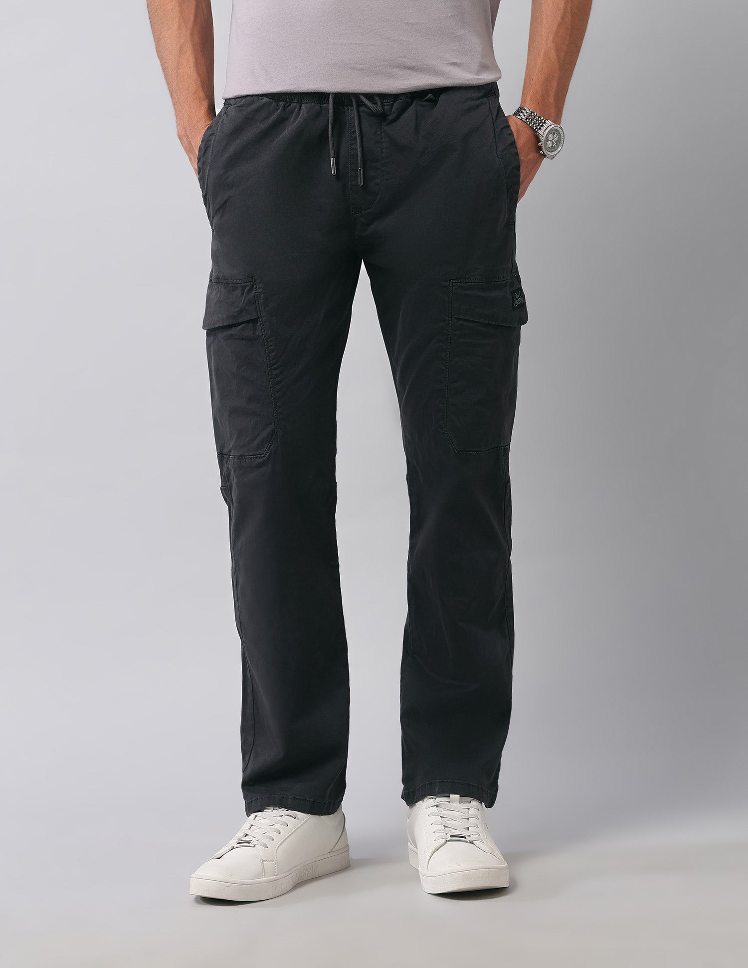 Straight Fit  Twill Cargos Black - U.S. Polo Assn. India | Large