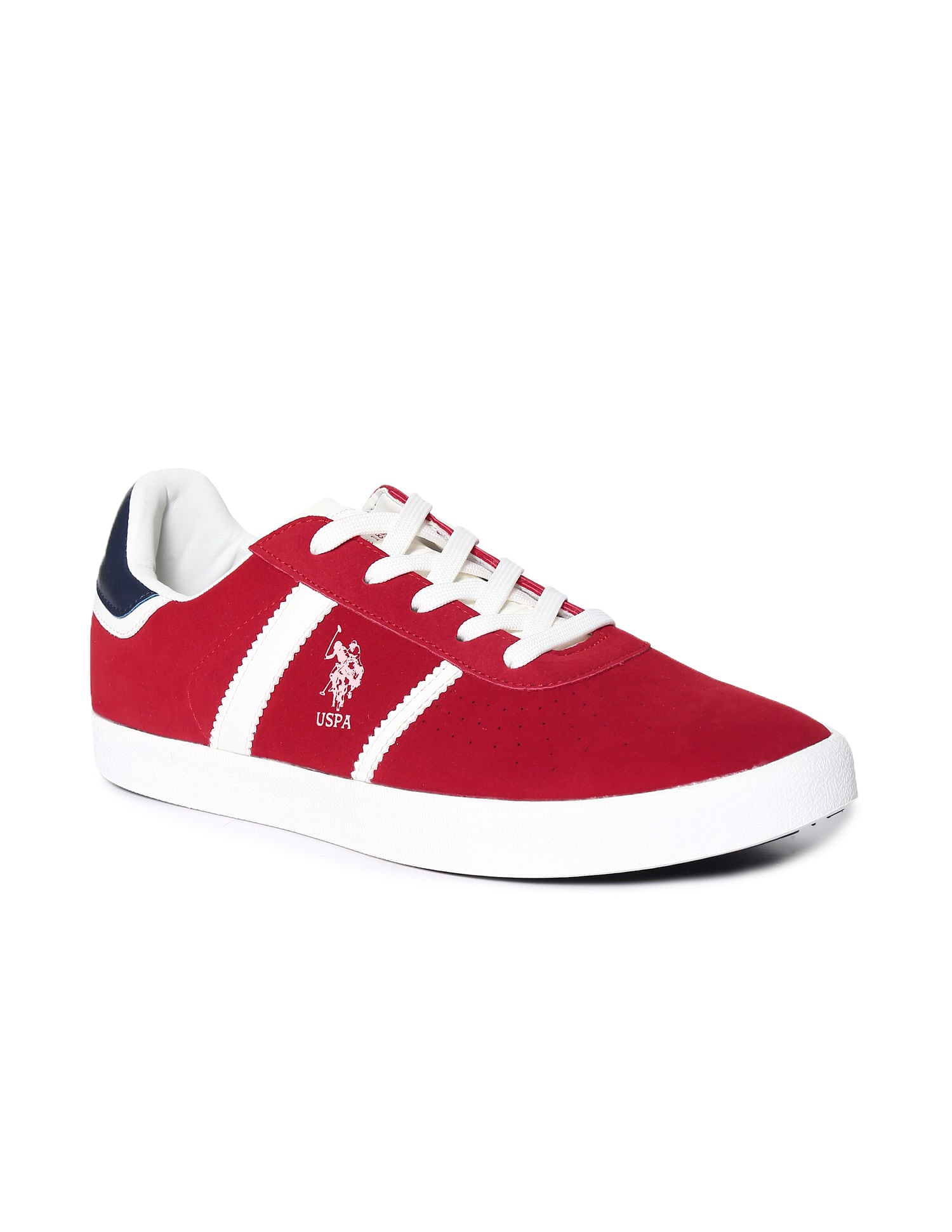 Perforated Mid Top Misba Sneakers – U.S. Polo Assn. India