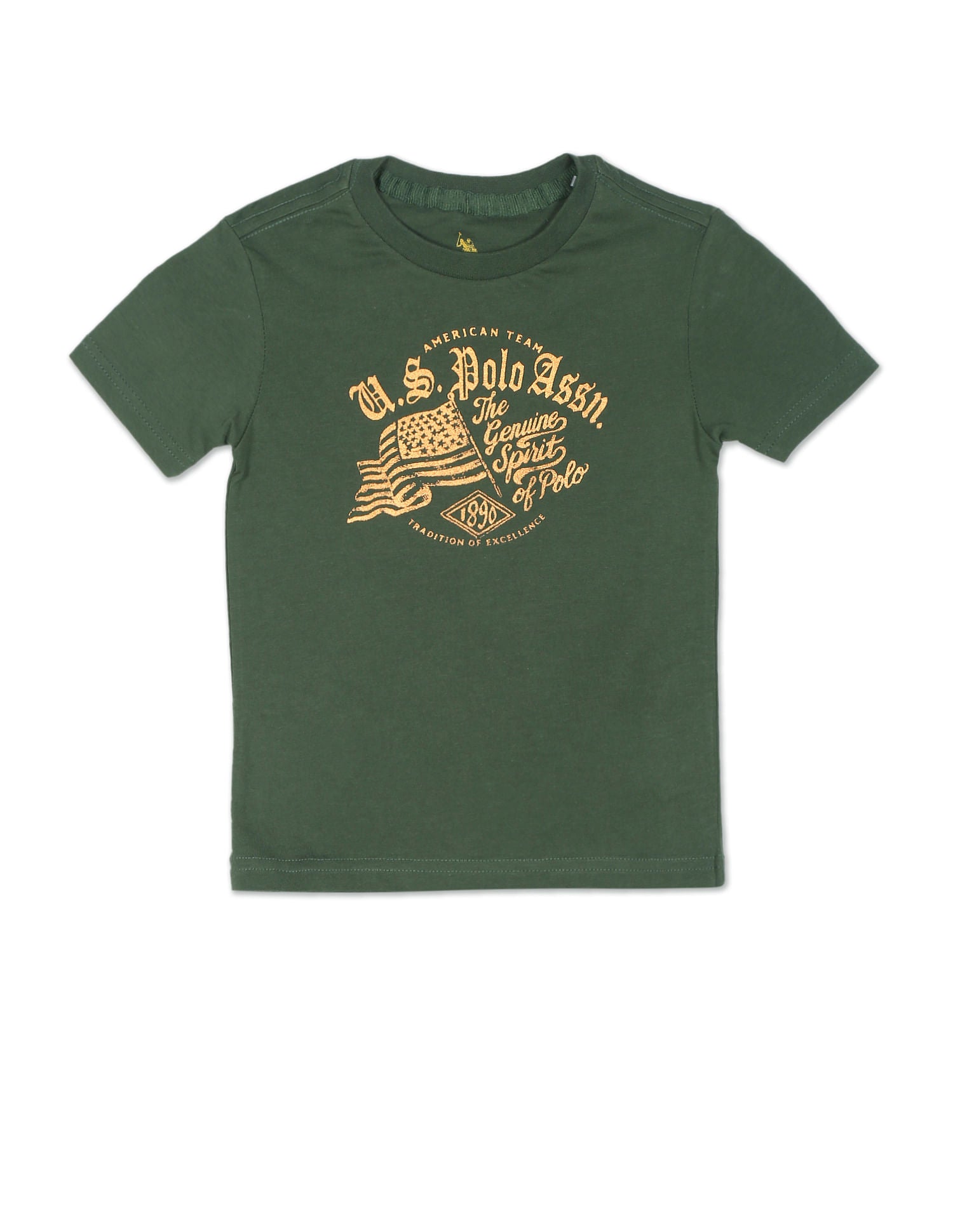 Crew Neck Brand Print T-Shirt