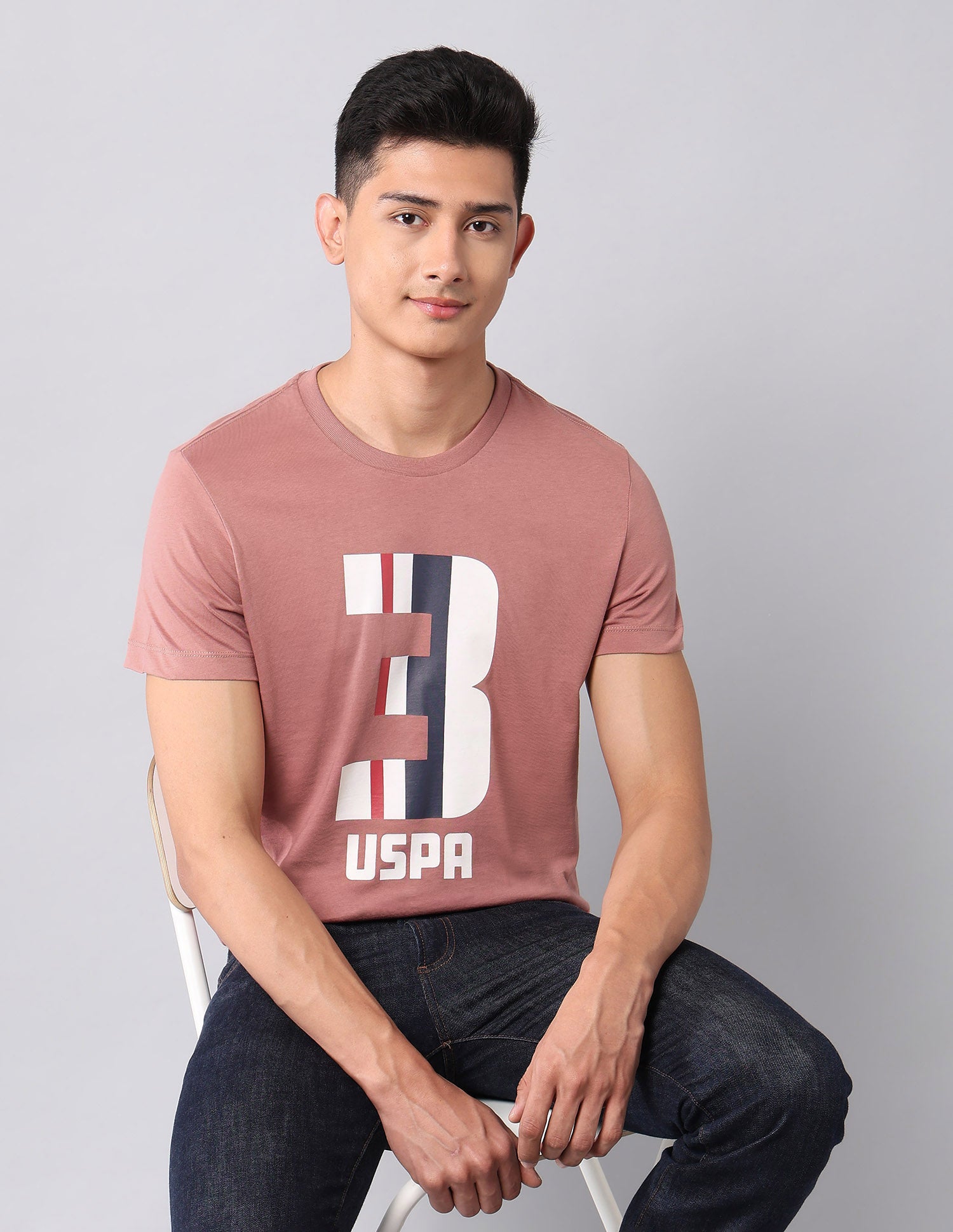 Brand Printed Muscle Fit T-Shirt