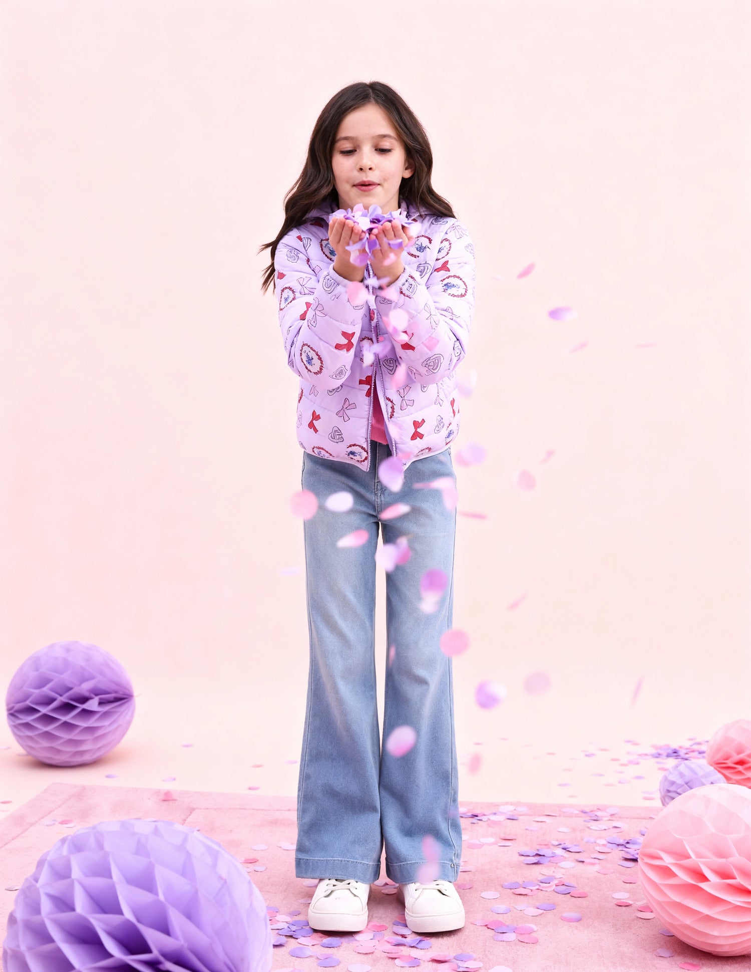 Graphic Printed Puffer Jacket