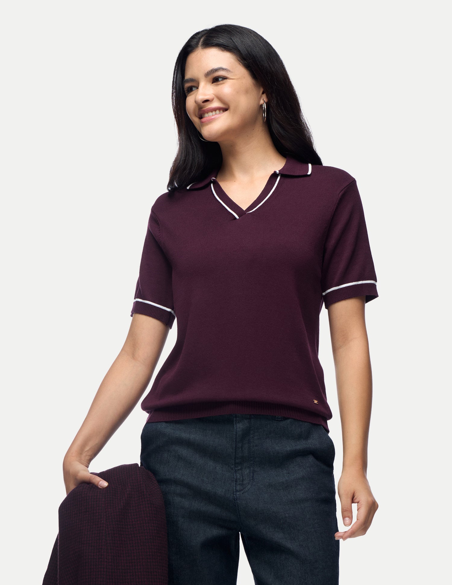 Relaxed Fit Knitted Top Purple - U.S. Polo Assn. India | Large