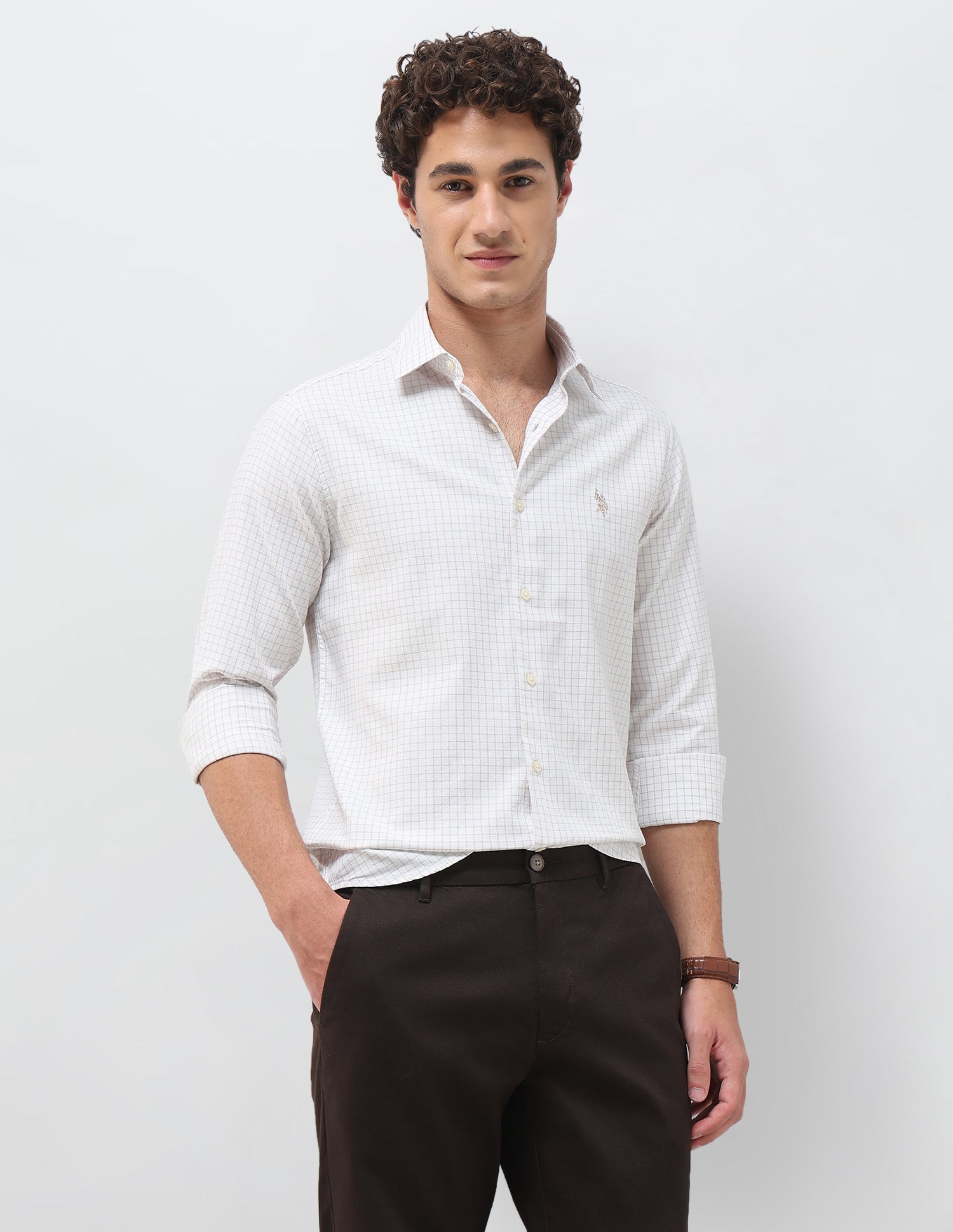 Graph Checked Regular Fit Shirt