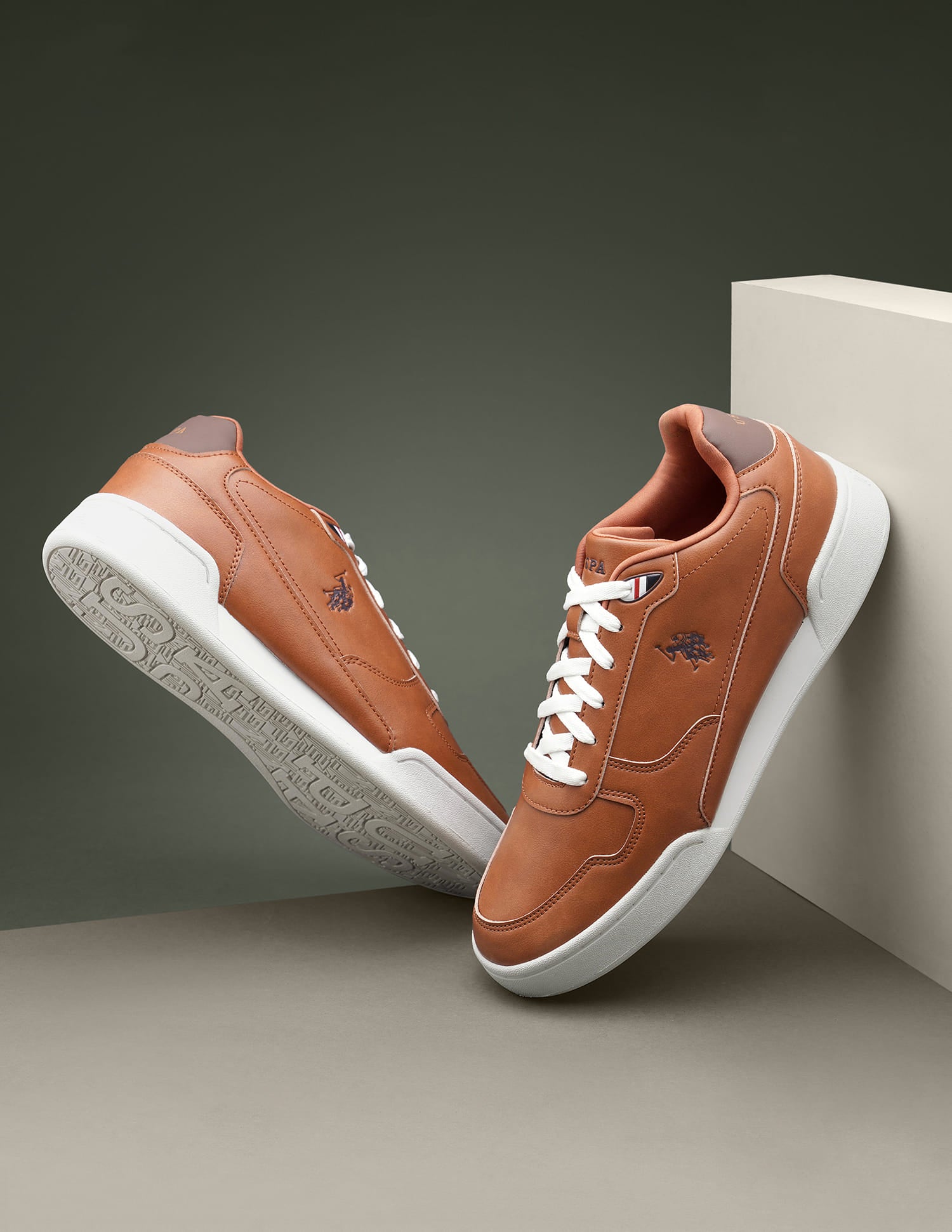 Men Valentin Solid Sneaker Tan - U.S. Polo Assn. India | Large