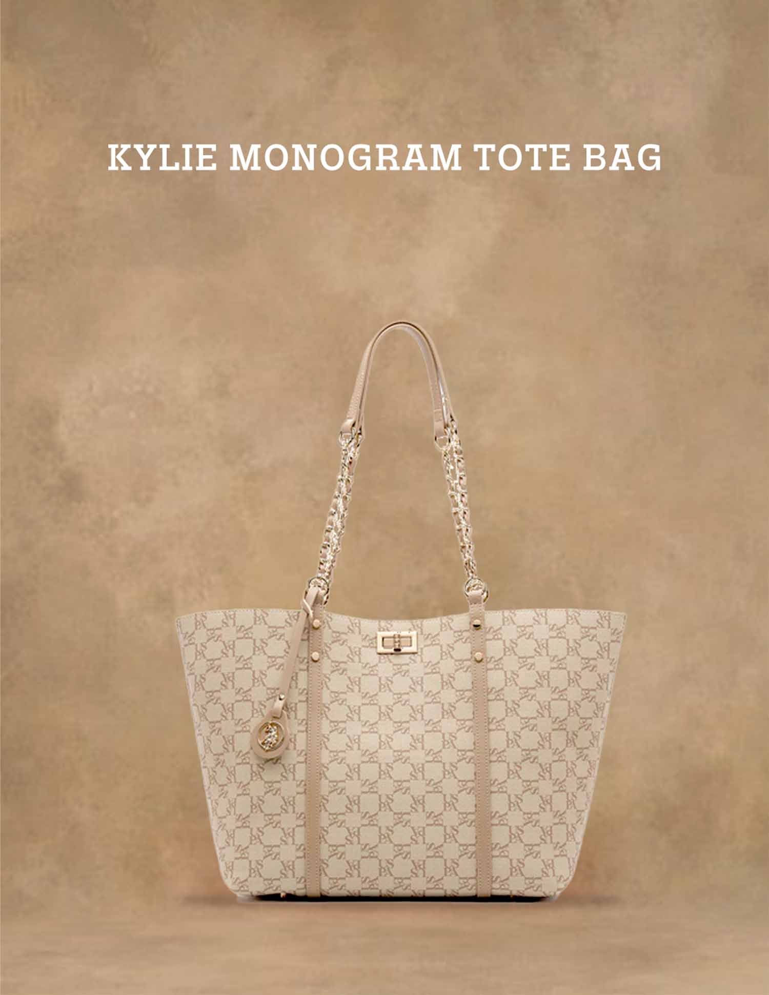 Kylie Monogram Tote Bag