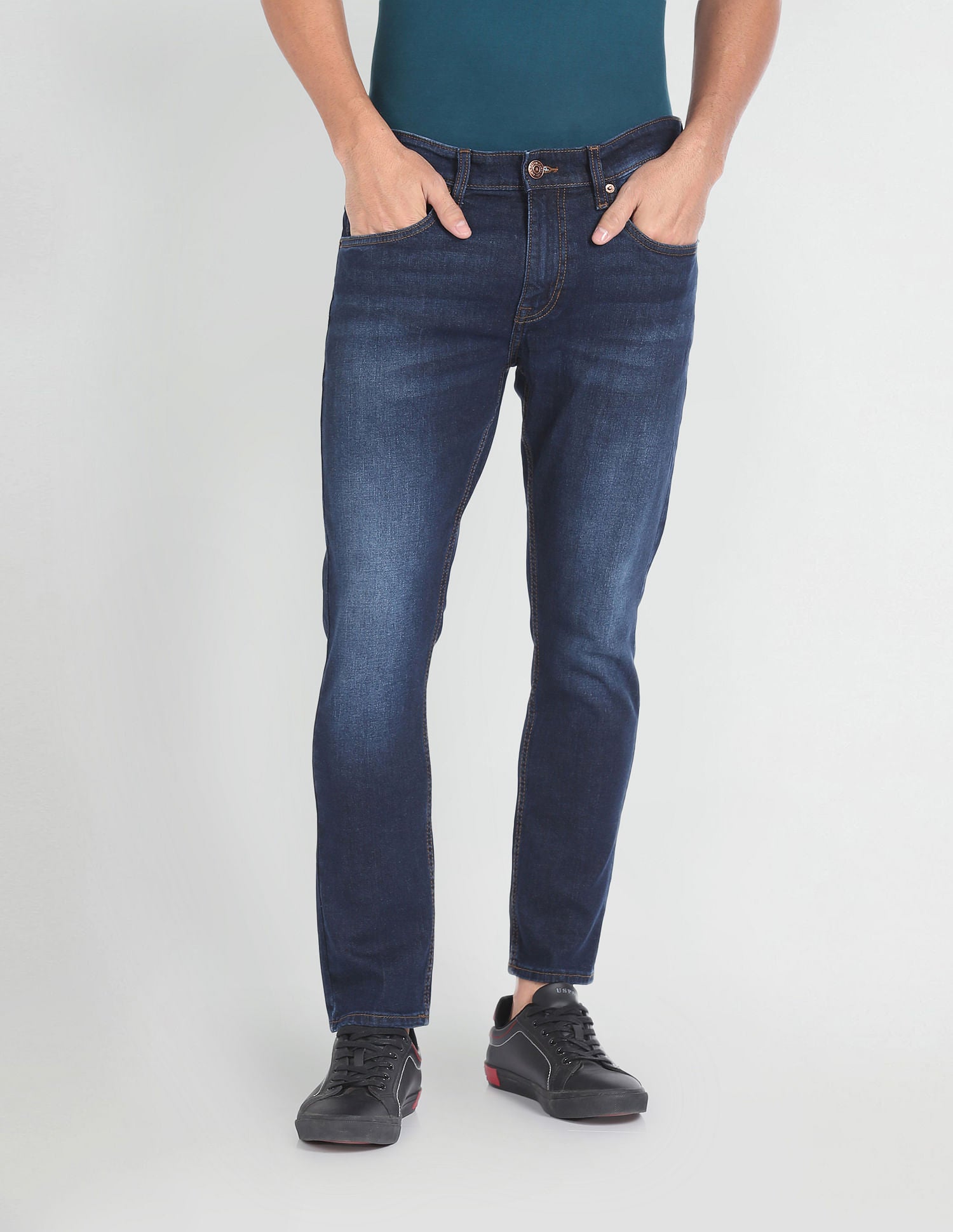 Henry Cropped Fit Blue Jeans – U.S. Polo Assn. India
