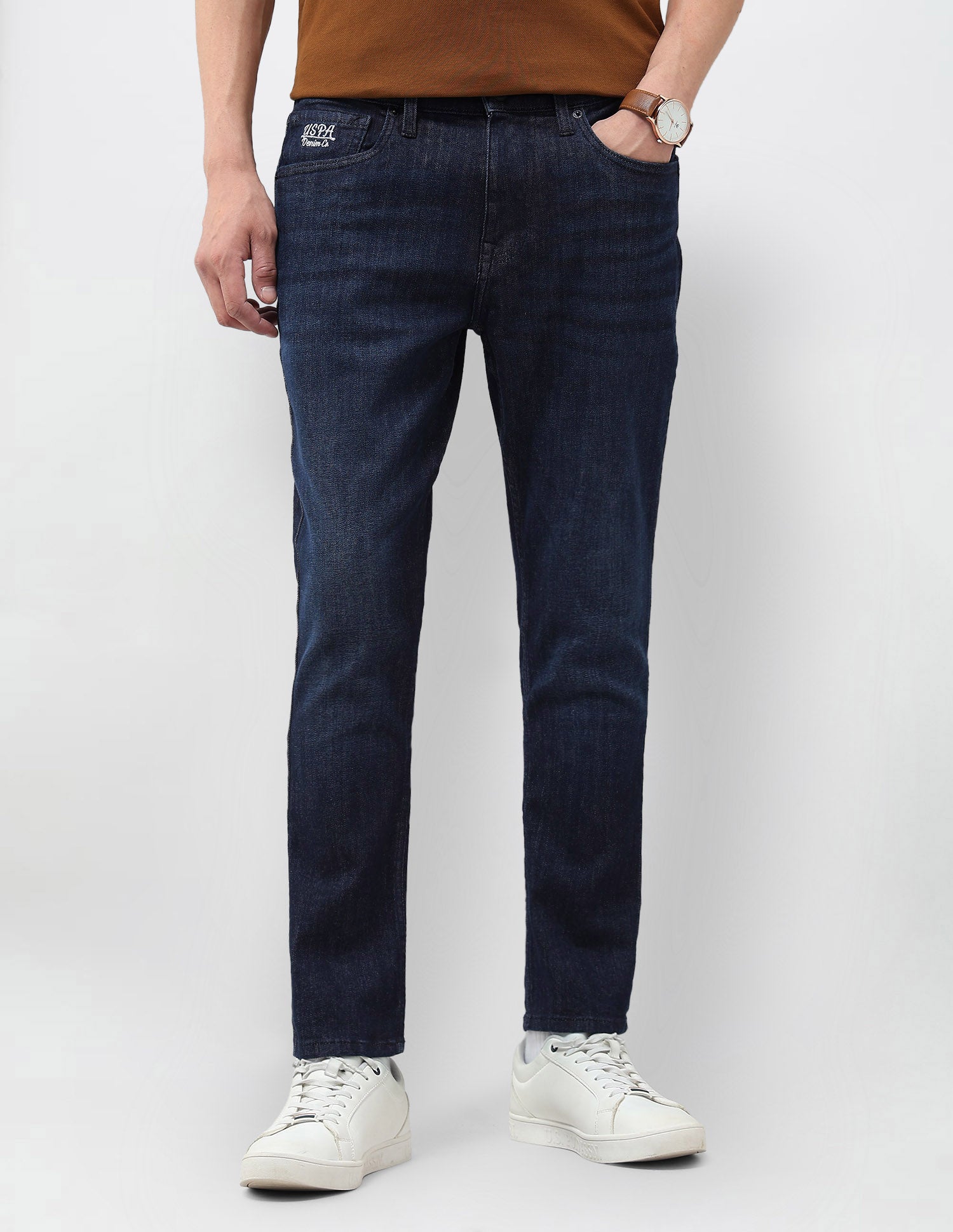 Henry Tapered Fit Blue Jeans
