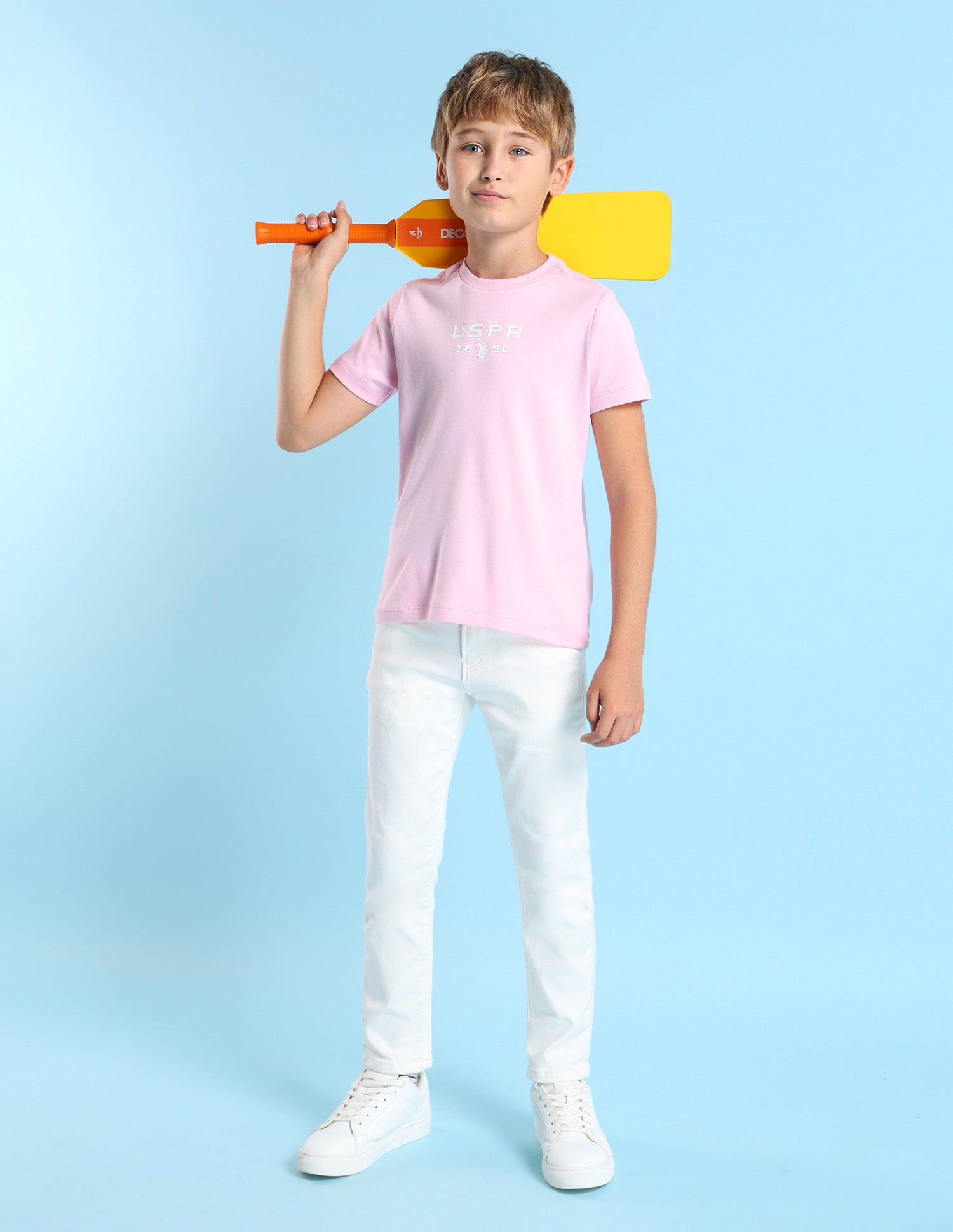 Boys Brand Printed Regular Fit T-Shirt