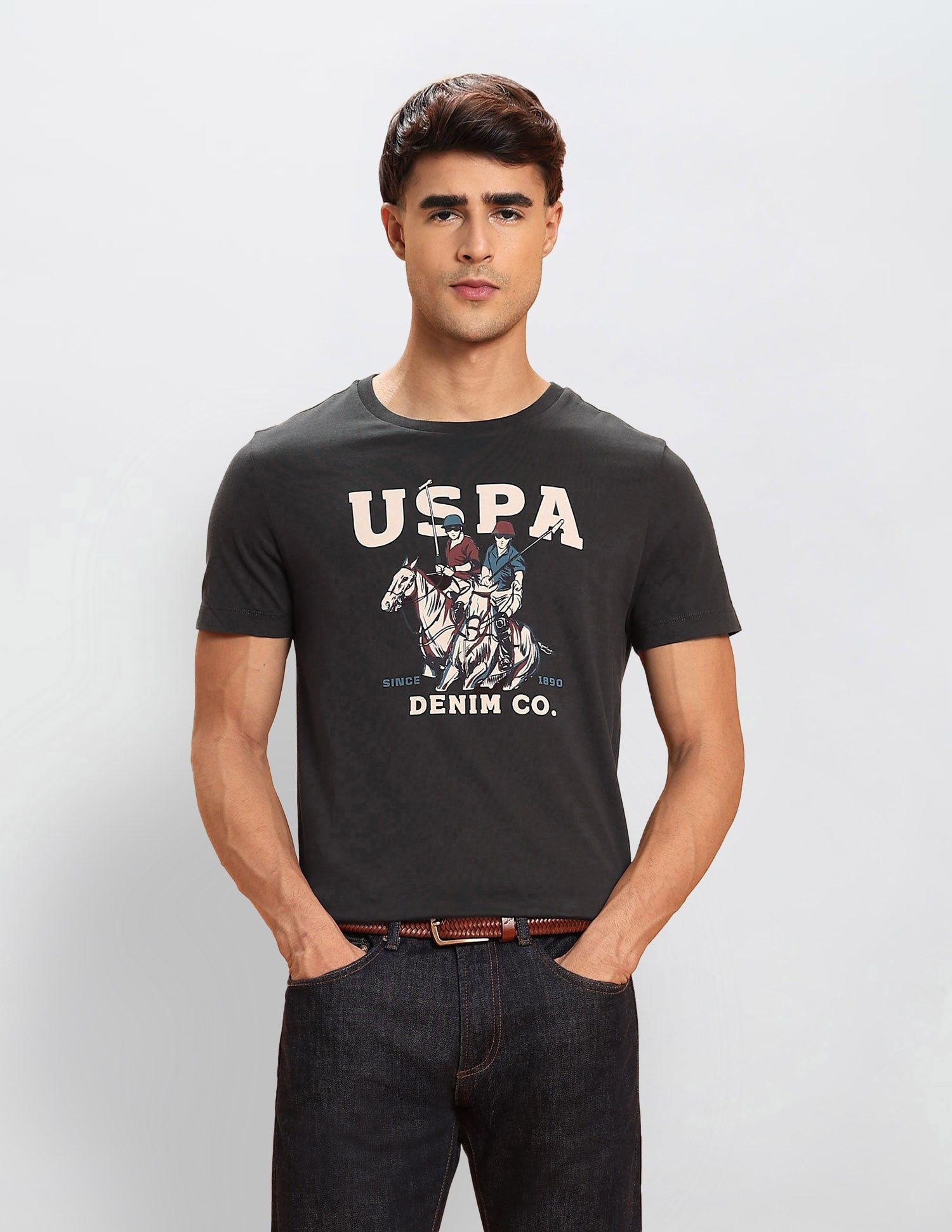 Graphic Brand Printed Legend Of Horseshoe T-Shirt