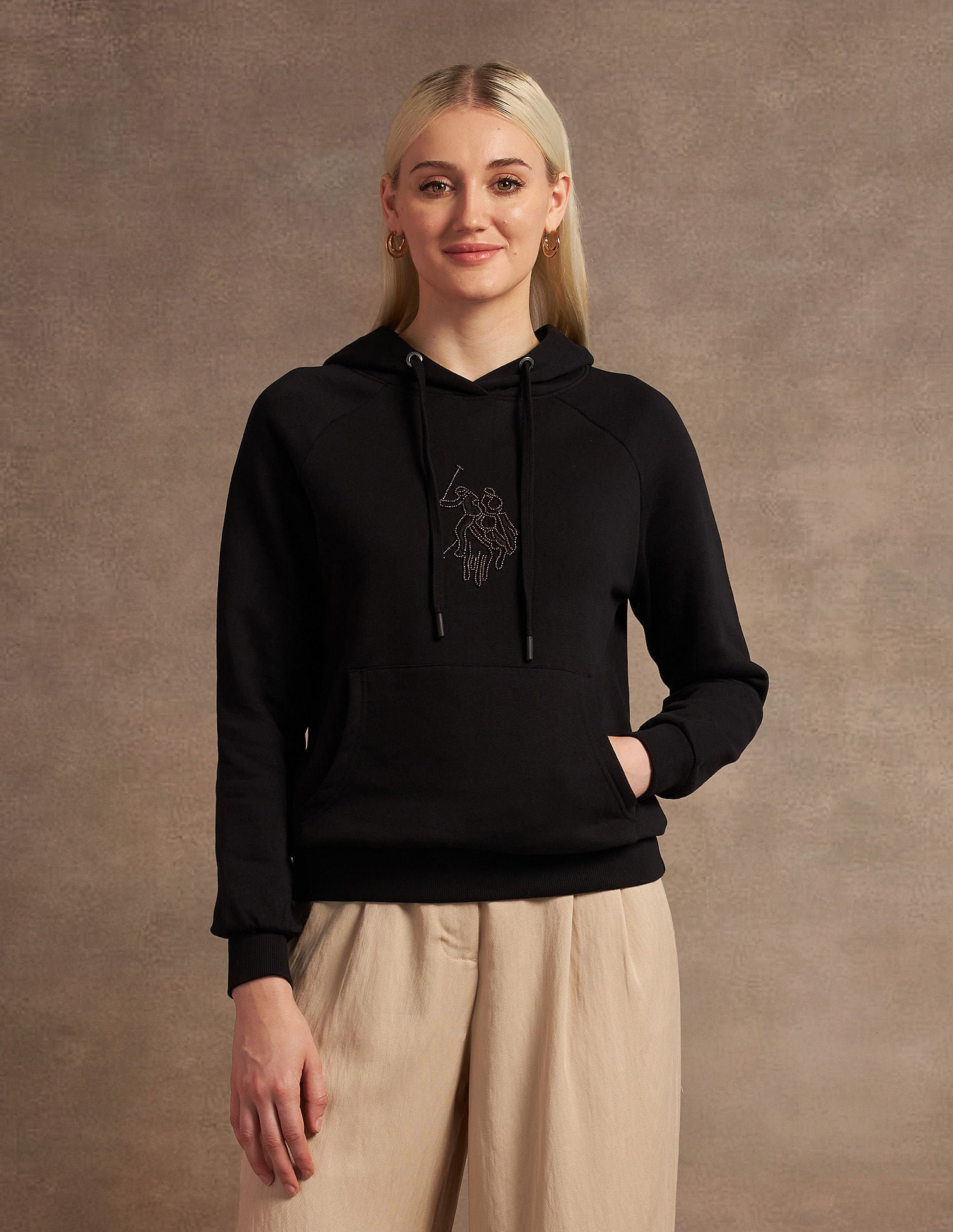 Embroidered Logo Hooded Sweatshirt