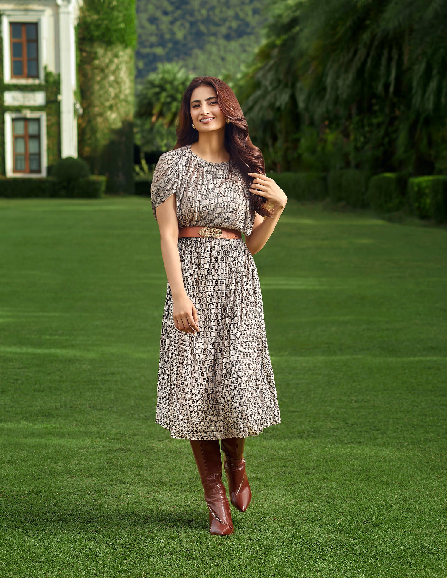 Geometric Print Net Dress Multicolour - U.S. POLO ASSN. | Large