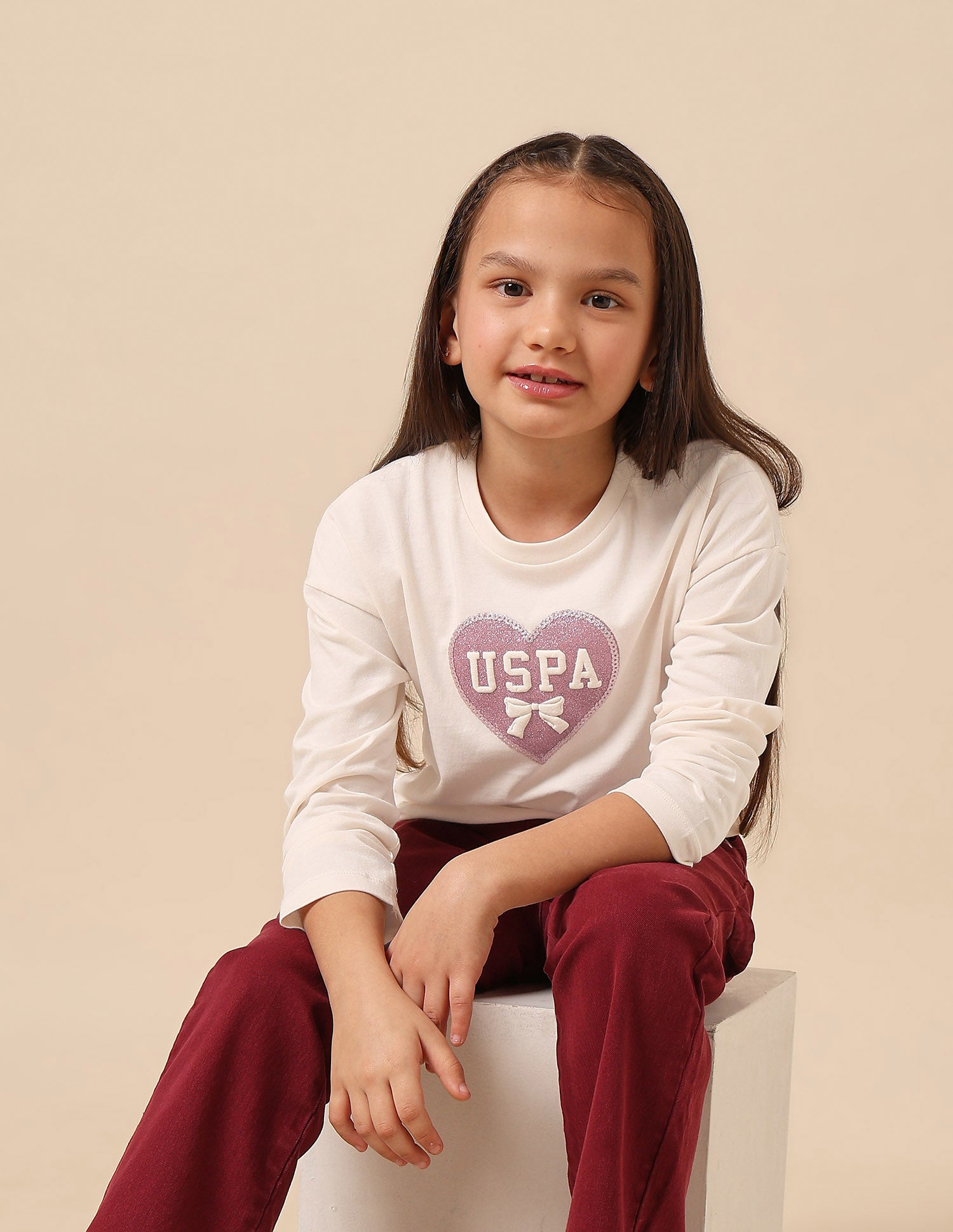 Girls Brand Printed Top