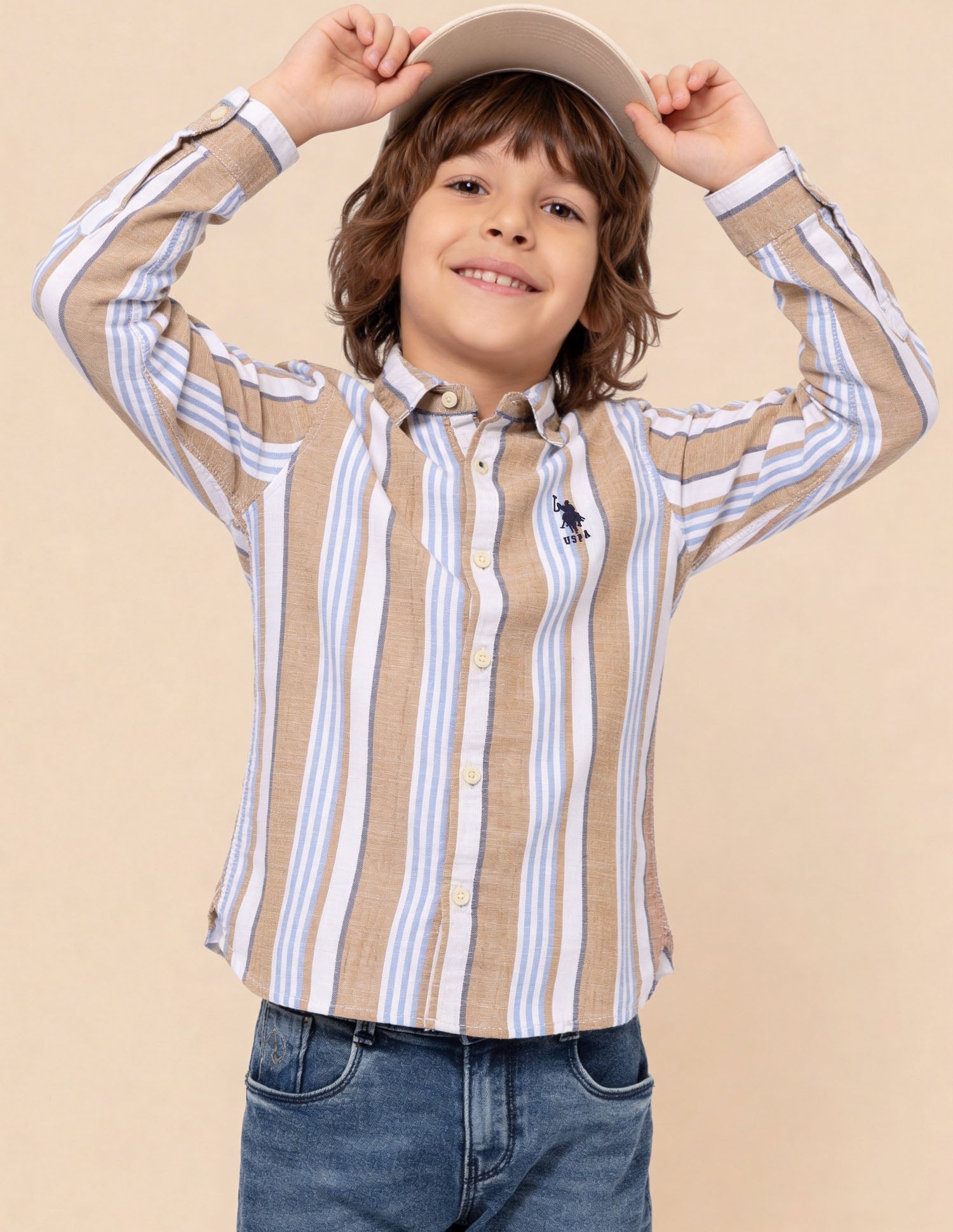 Vertical Striped Dobby Shirt