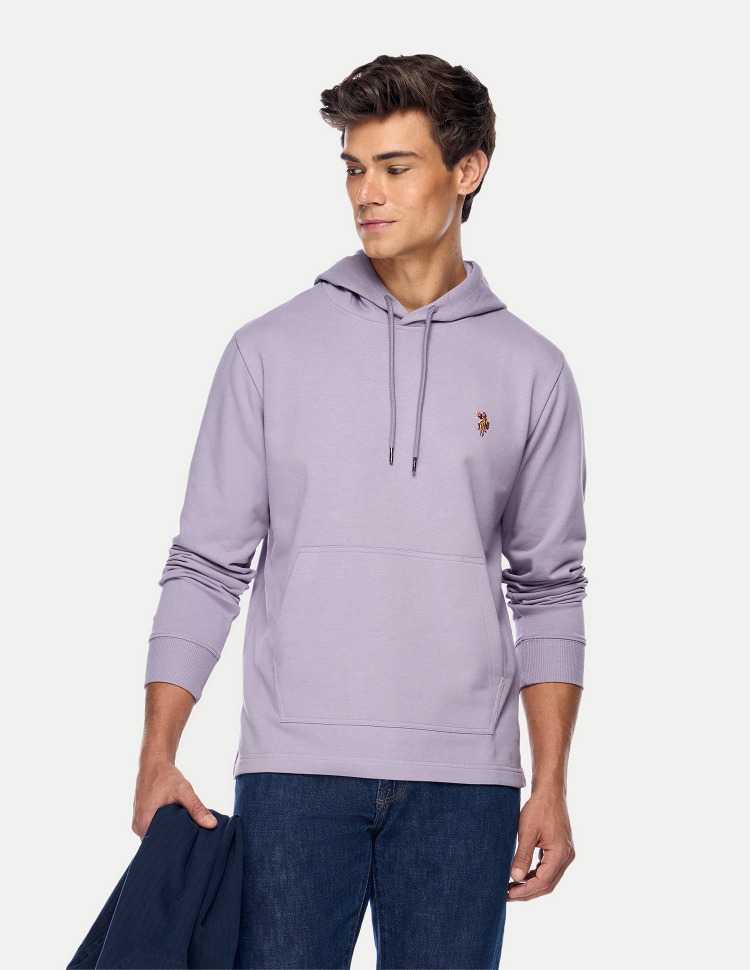 Solid Regular Fit Sweatshirt Lilac - U.S. Polo Assn. India | Large