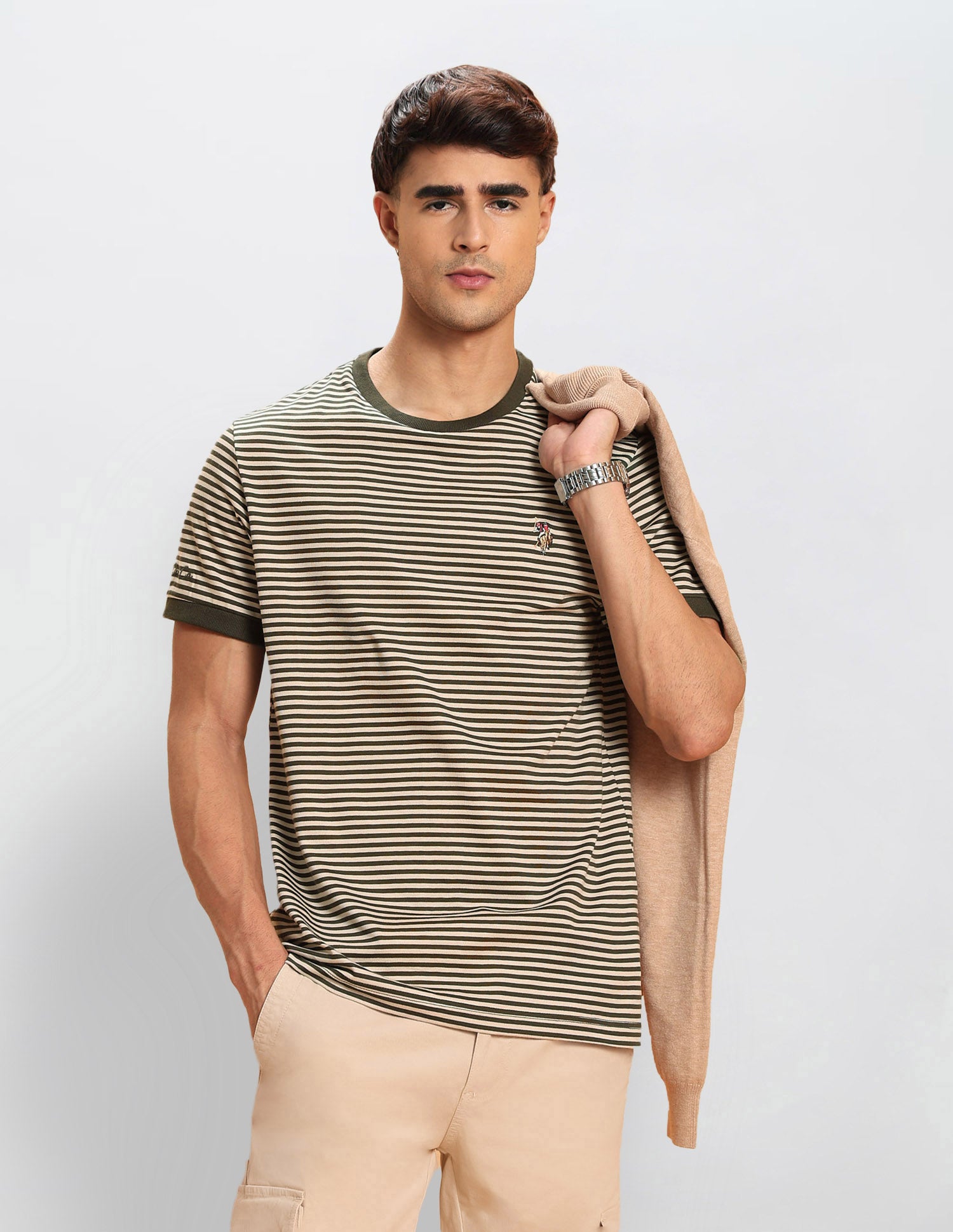 Horizontal Striped Legend Of Horseshoe T-Shirt
