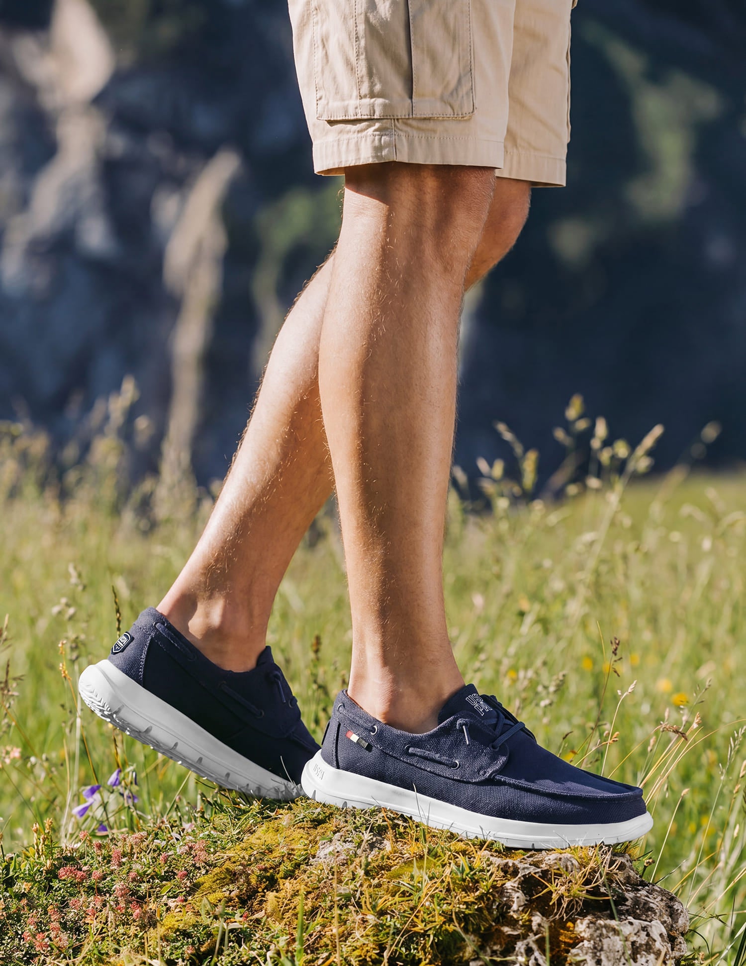 Round Toe Slip Ons Ashton Sneakers Navy - U.S. Polo Assn. India | Large