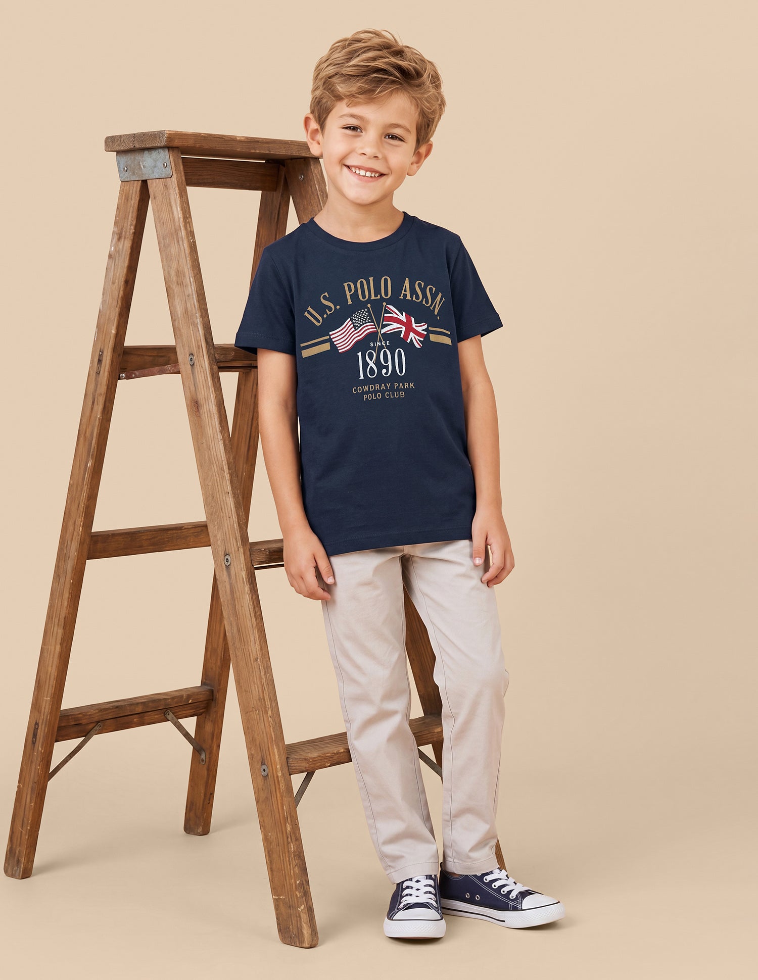 Graphic Brand Printed Regular Fit T-Shirt Navy - U.S. Polo Assn. India | Large