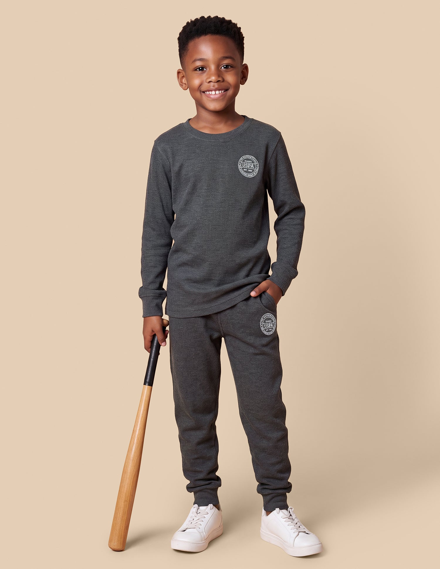 Kid's Thermal set Antra Melange - U.S. Polo Assn. India | Large