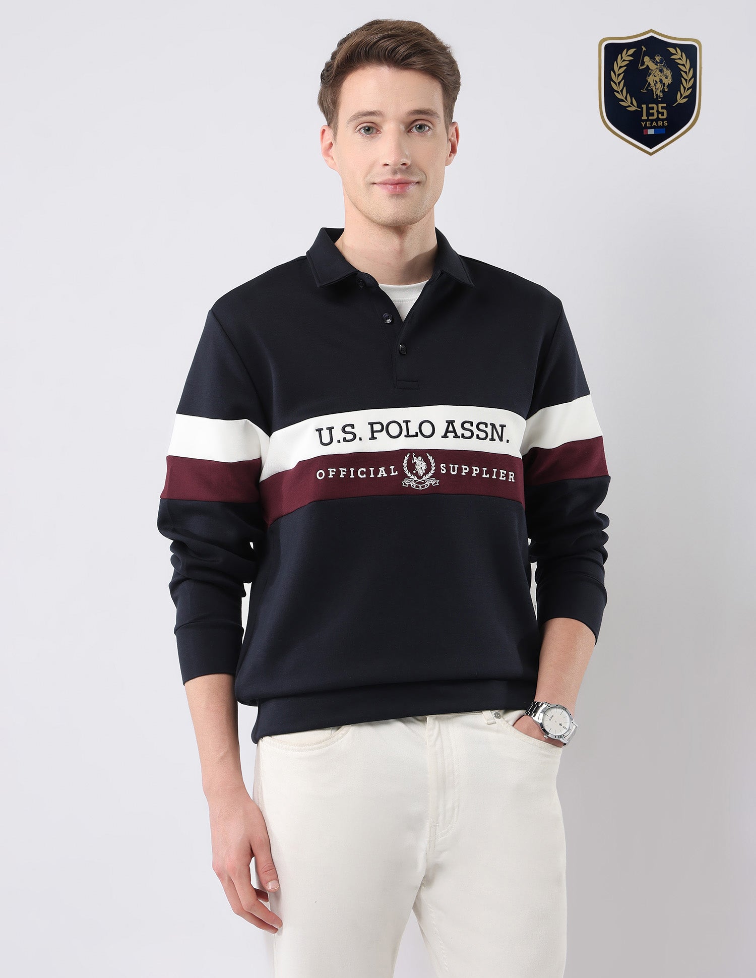 Brand Embroidered Regular Fit Sweatshirt
