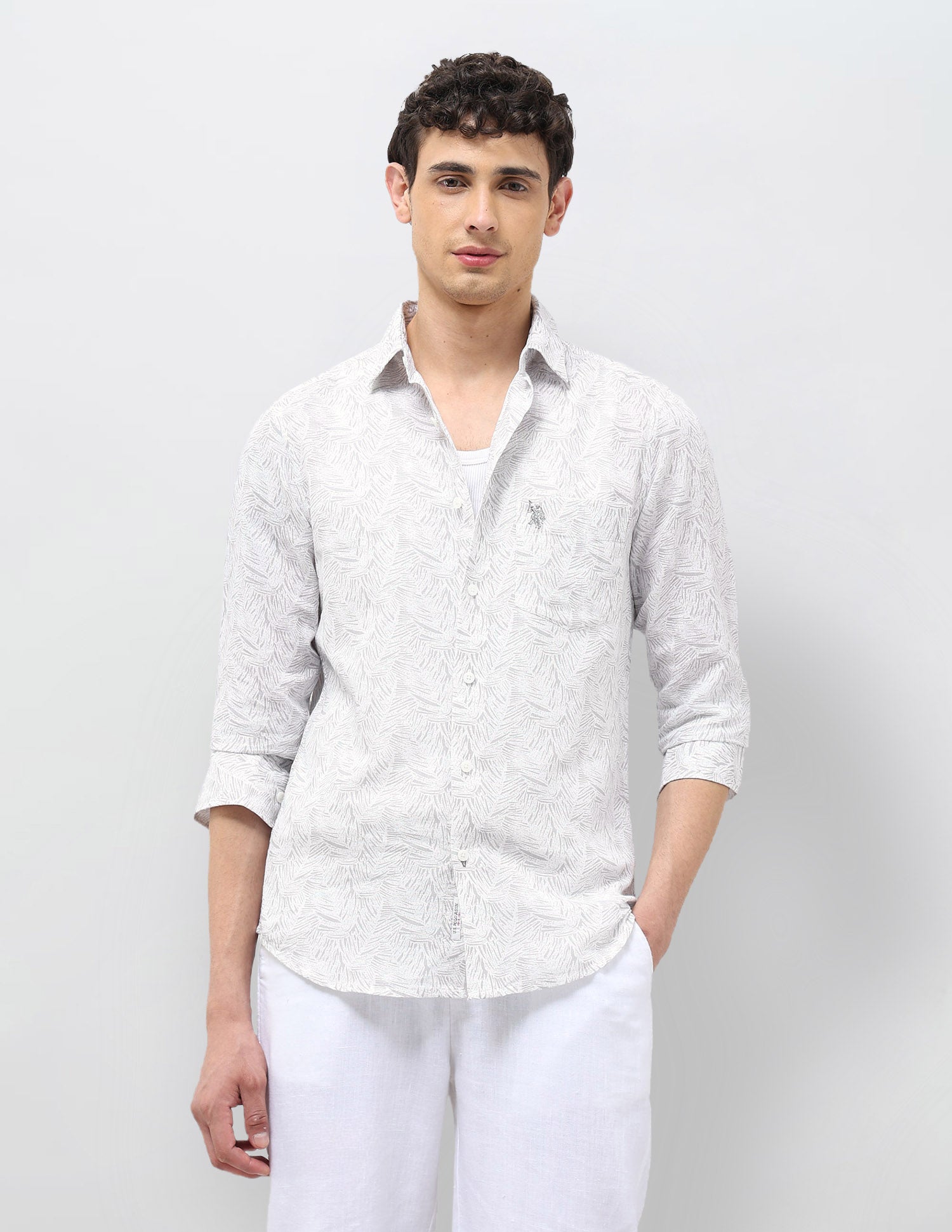 All Over Printed Tailored Fit Shirt