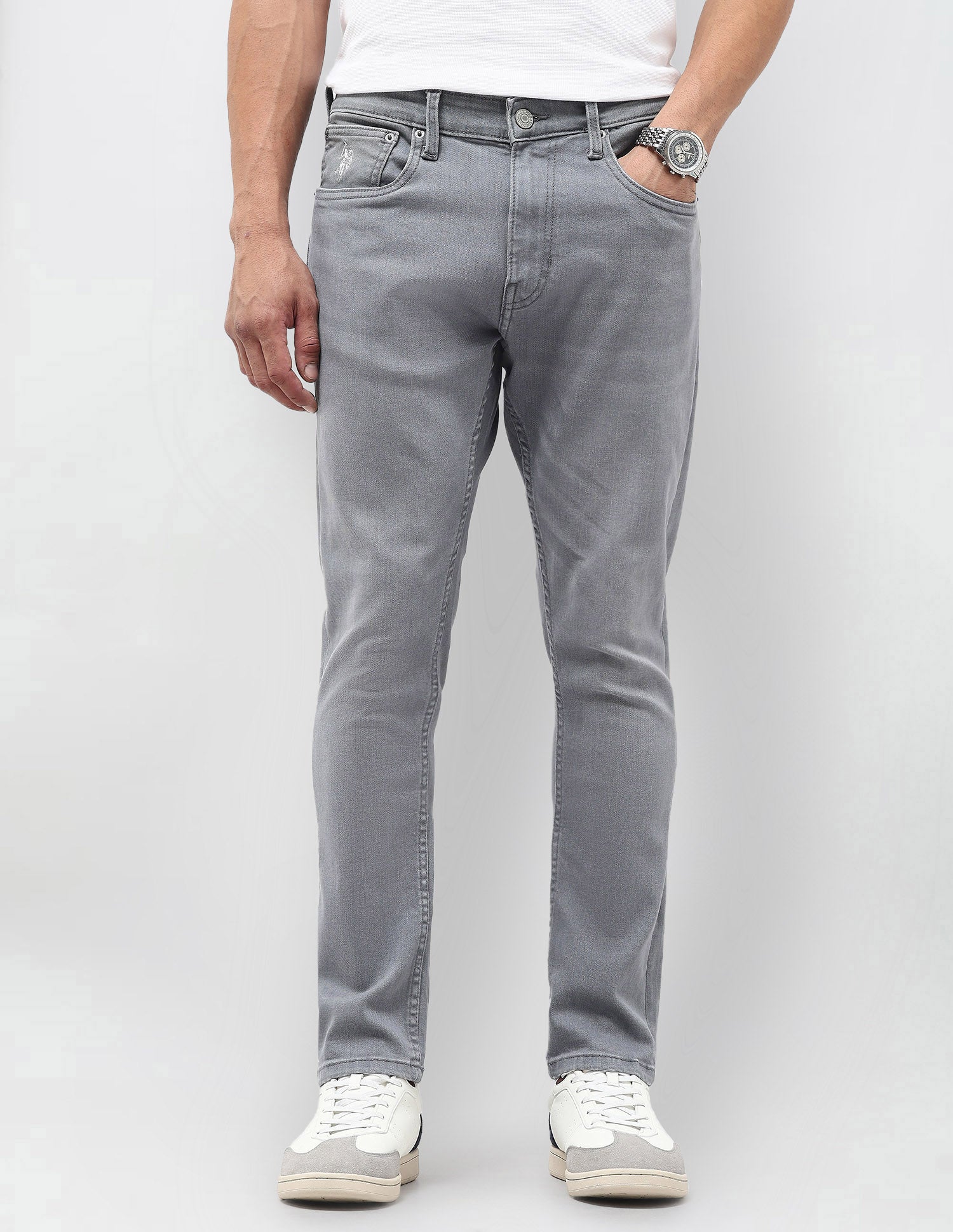 Henry Tapered Fit Grey Jeans