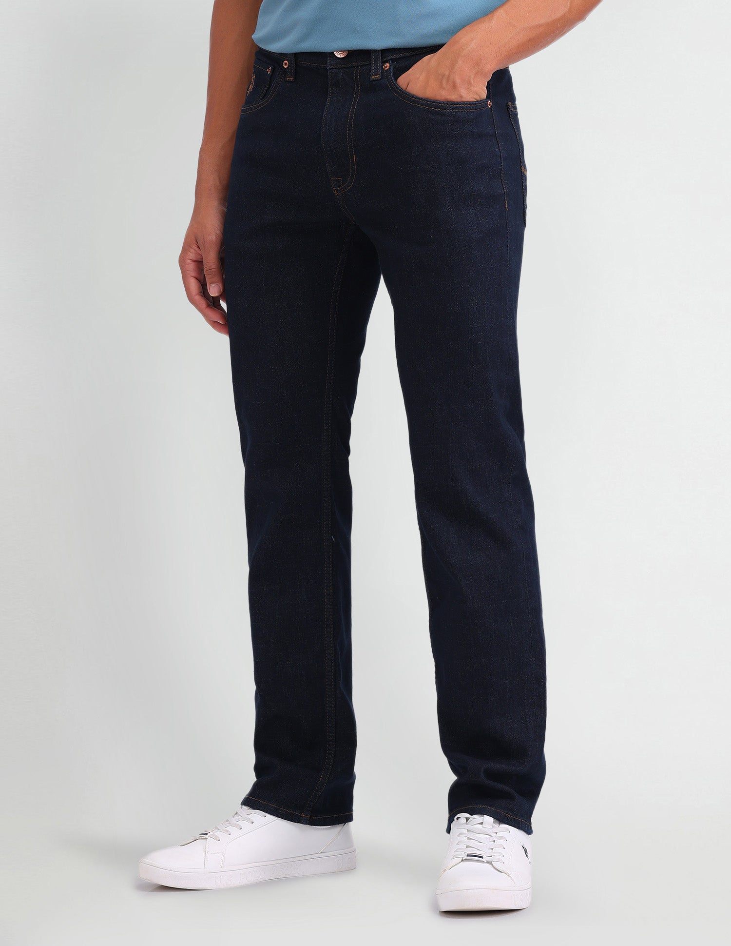 Harold Slim Straight Fit Blue Jeans