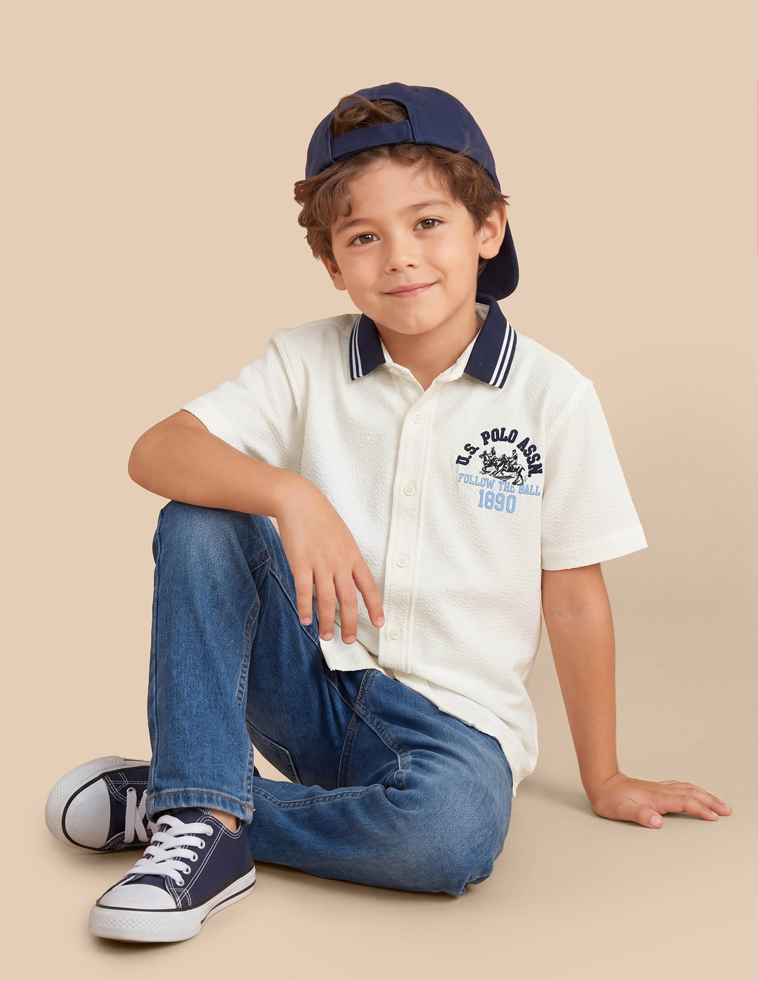 Colourblocked Regular Fit Shirt White - U.S. Polo Assn. India | Large