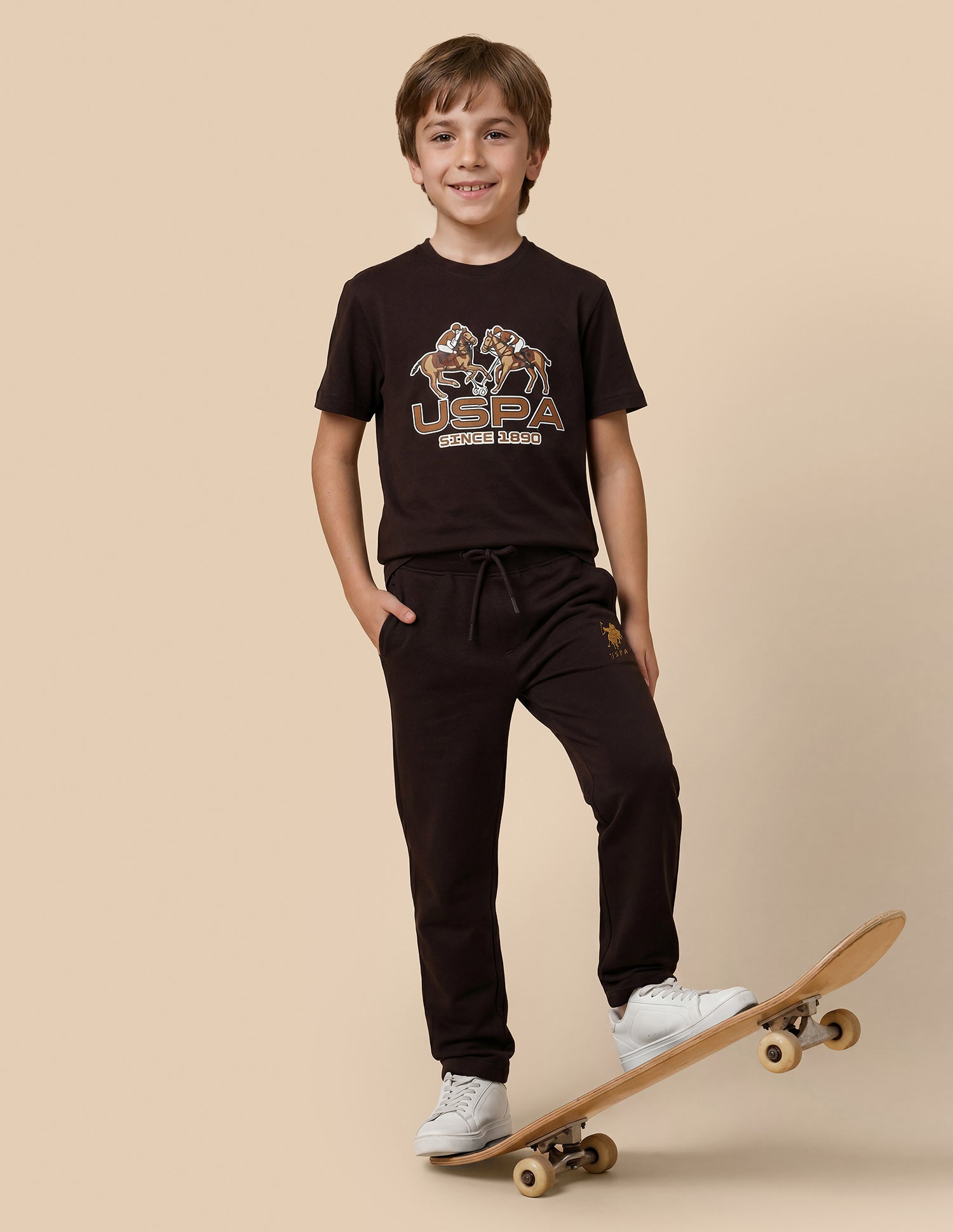 Solid Mid Rise Track Pants