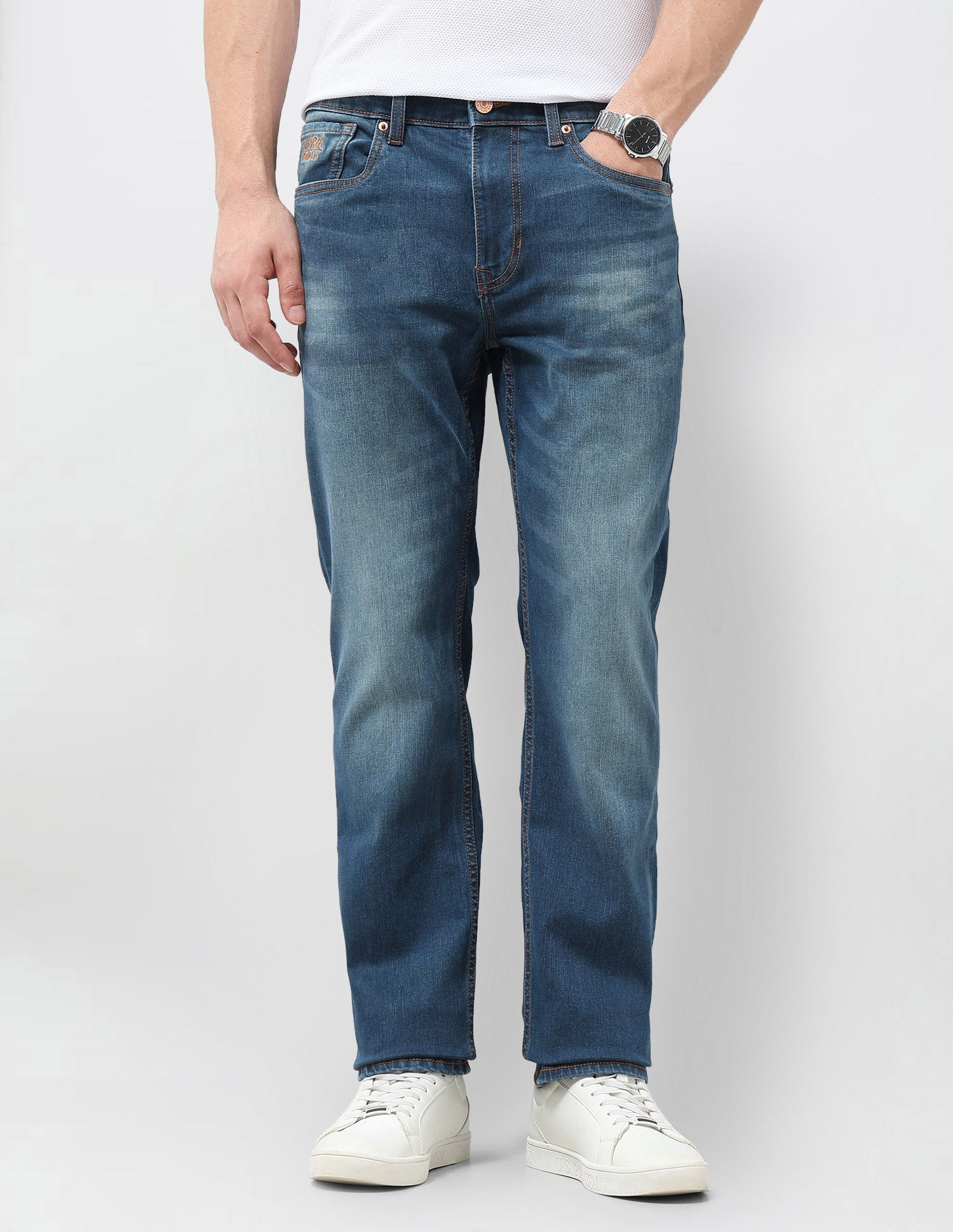 Harold Slim Straight Fit Blue Jeans