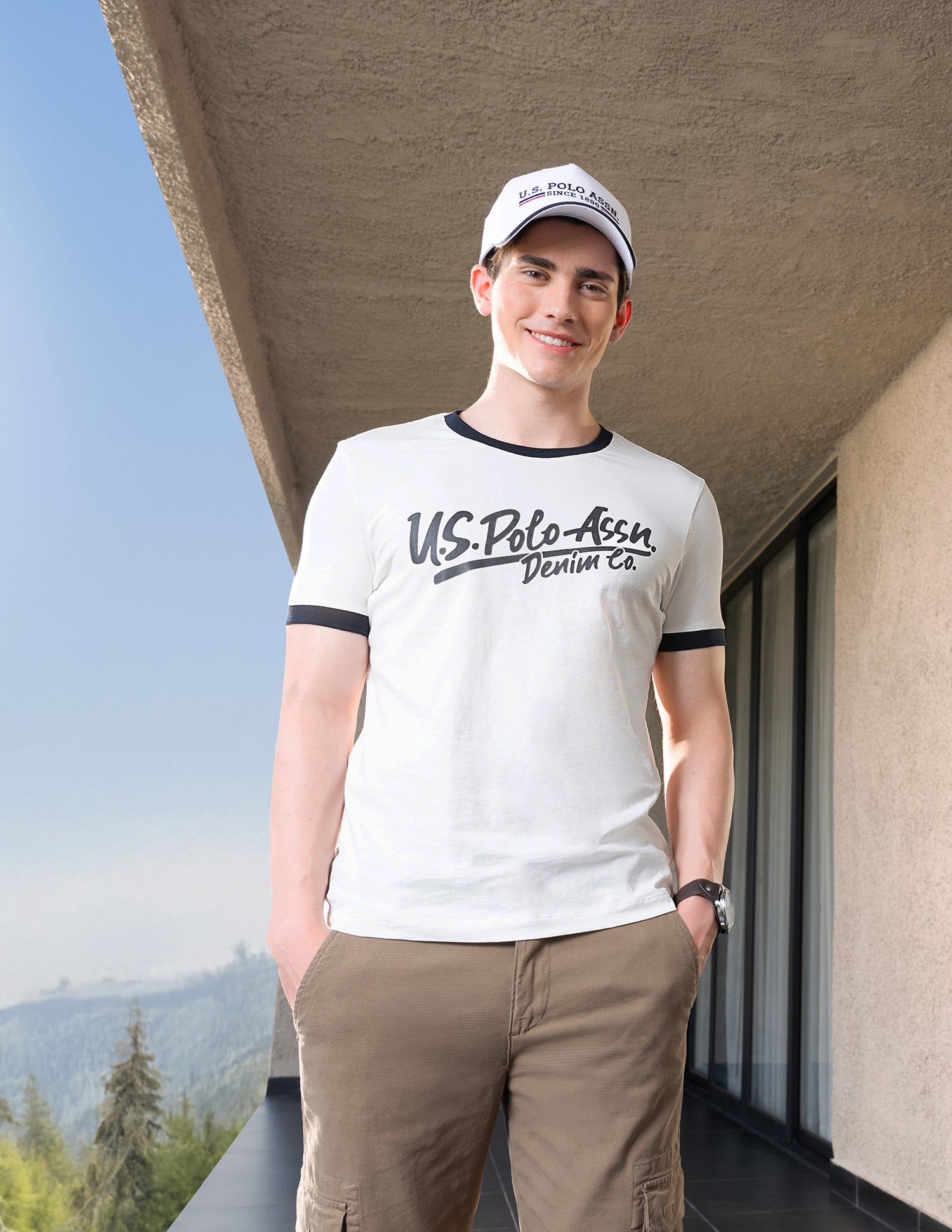 Muscle Fit Typography T-Shirt Black - U.S. POLO ASSN. | Large