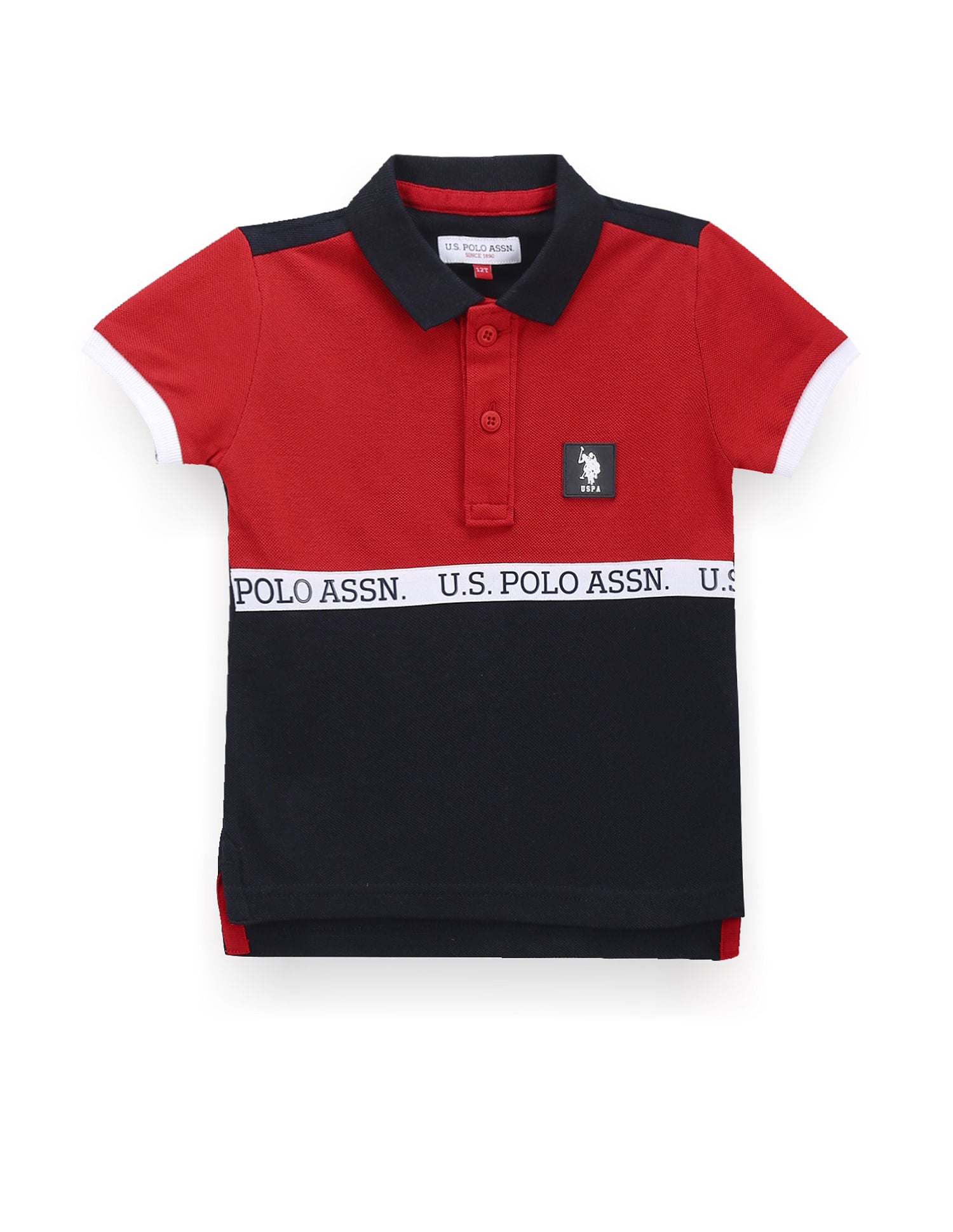 Boys Colour Block Polo Shirt