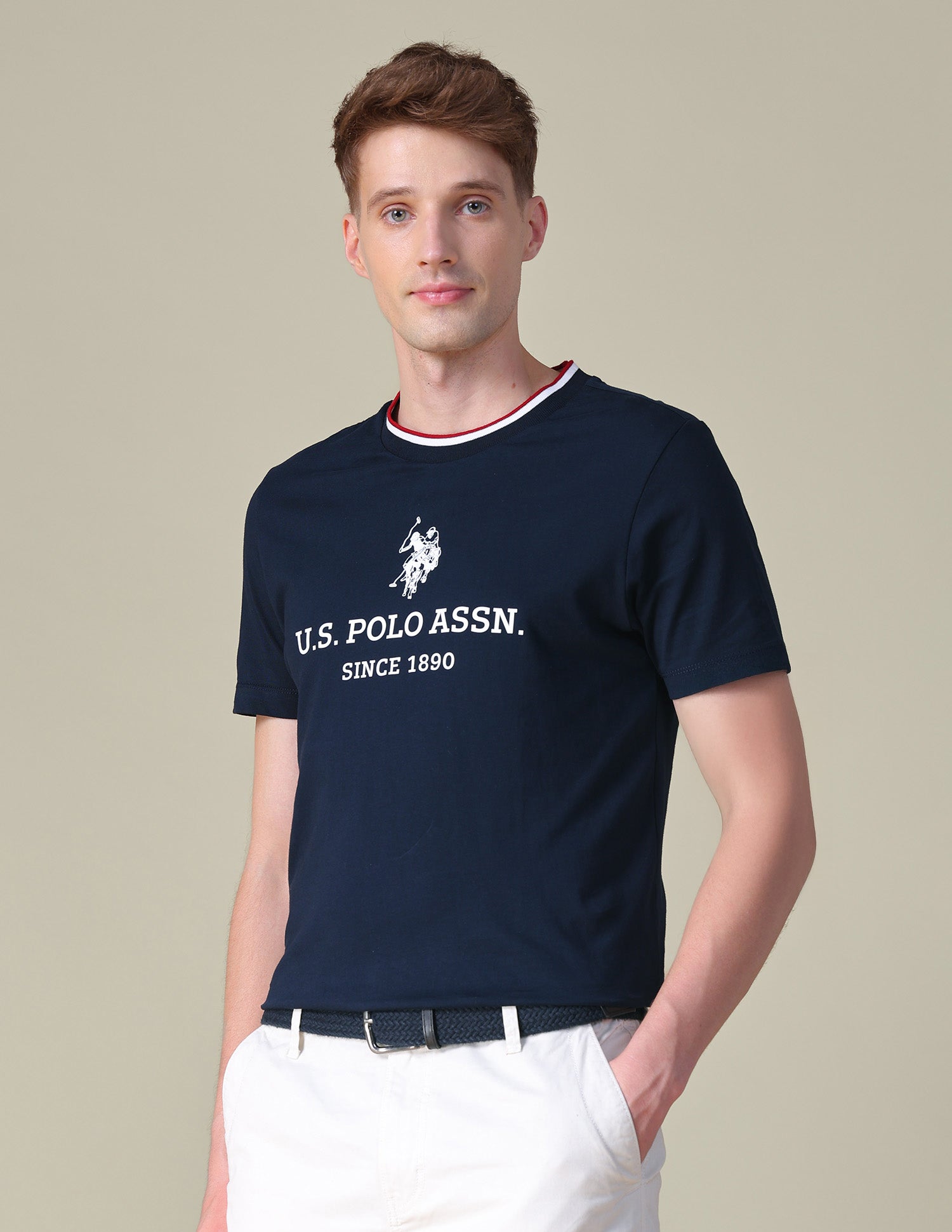 Brand Printed Slim Fit T-Shirt