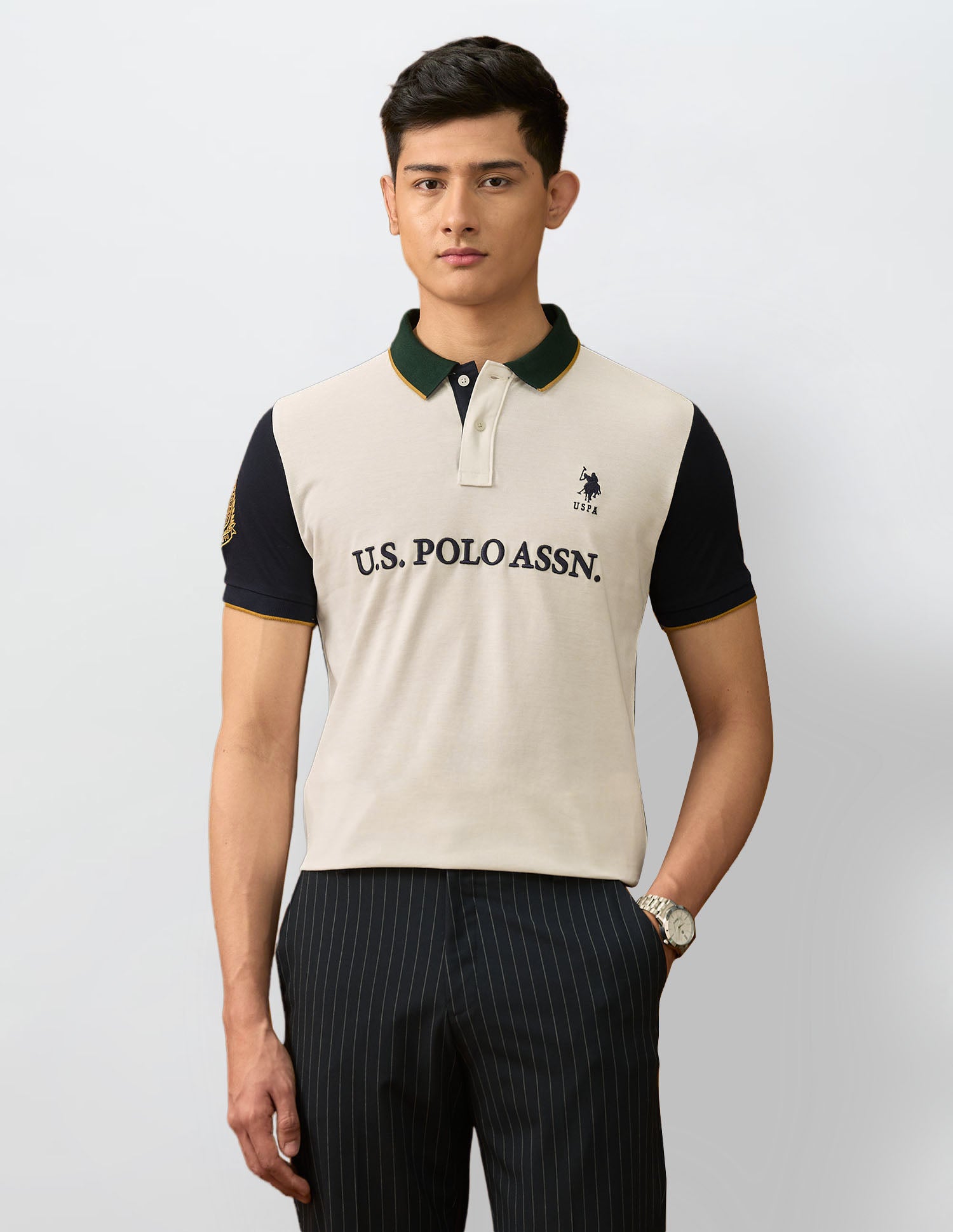 Pure Cotton Varsity Polo Shirt
