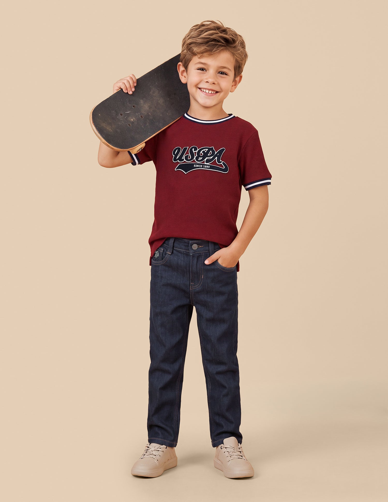 Baggy Fit Rinsed Jeans Dark Blue - U.S. Polo Assn. India | Large