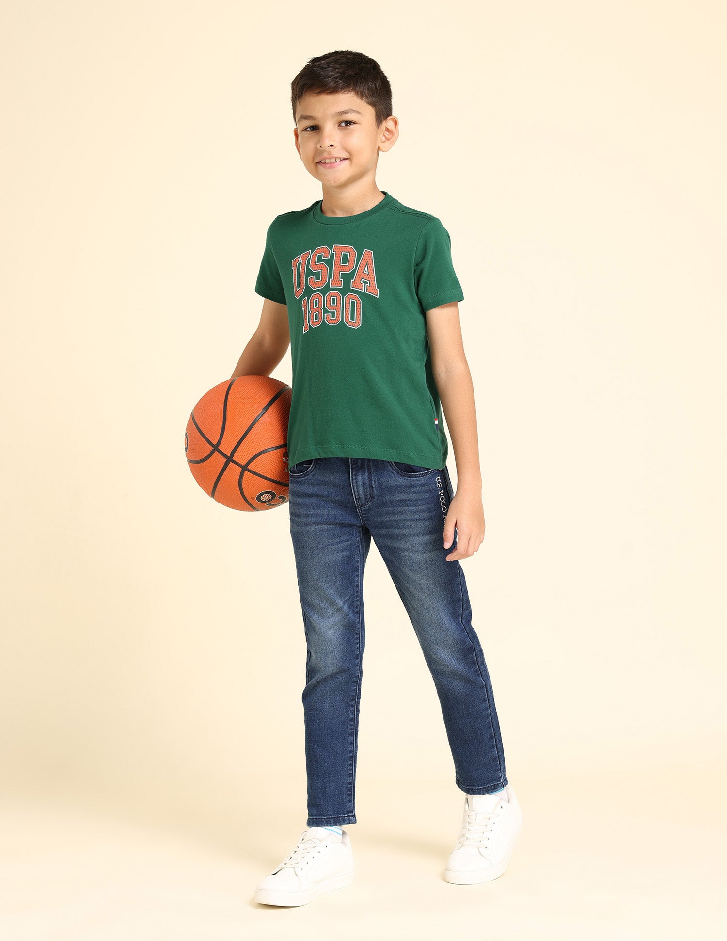 Boys Brand Print Cotton T-Shirt