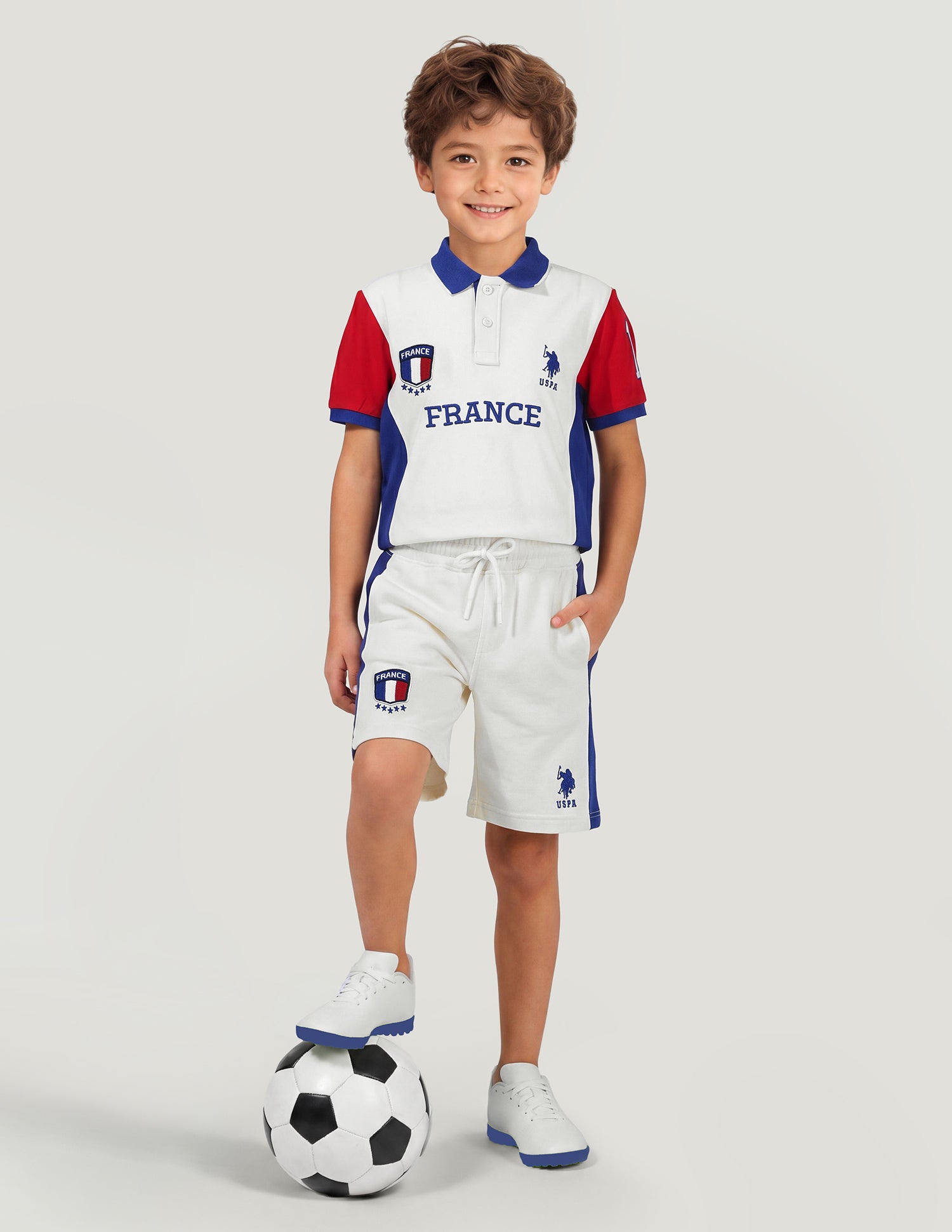 Mid Rise Solid Shorts White - U.S. Polo Assn. India | Large
