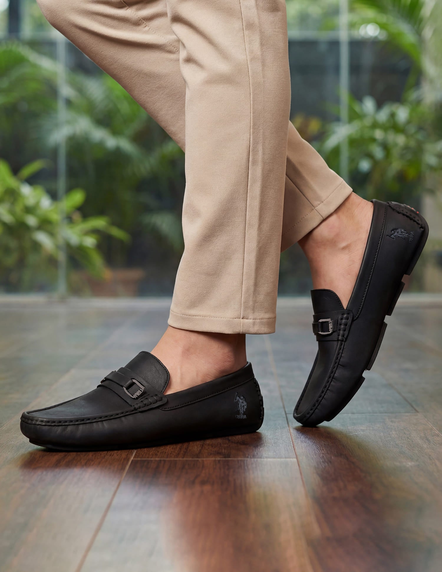 Men Oaklen Slip-Ons Loafers Black - U.S. Polo Assn. India | Large