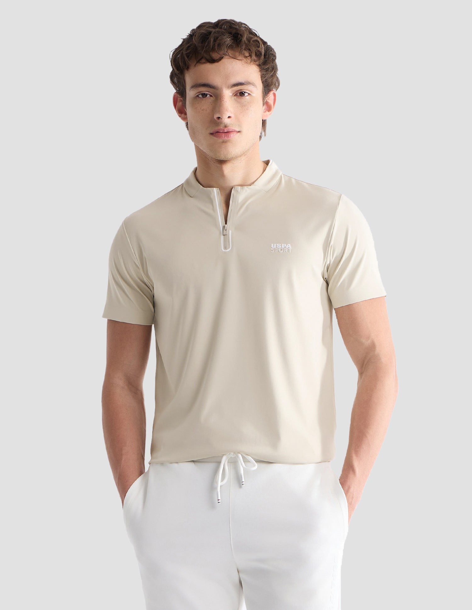 Solid Slim Fit Active Polo Shirt