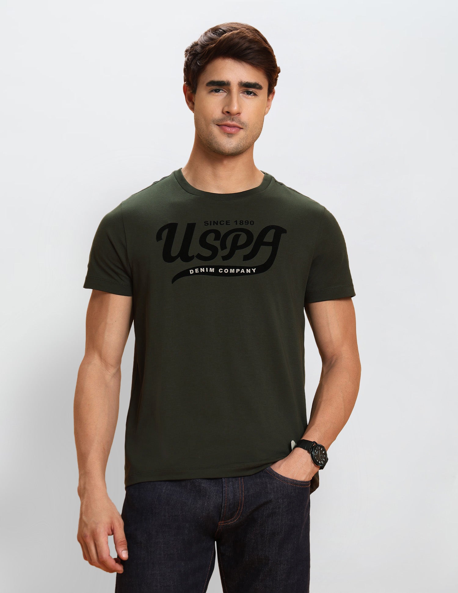 Brand Printed Regular Fit T-Shirt