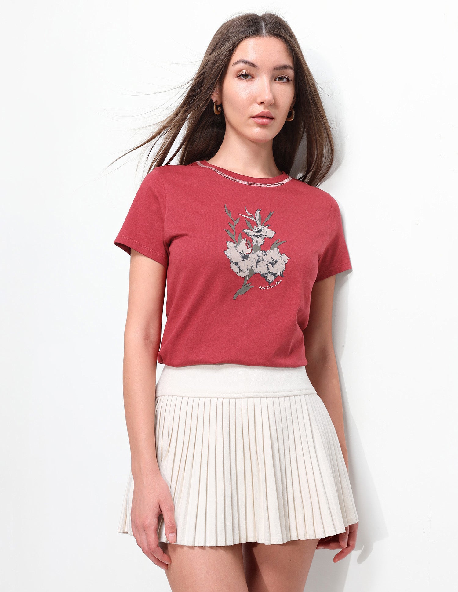 Digital Floral Printed Regular Fit T-Shirt