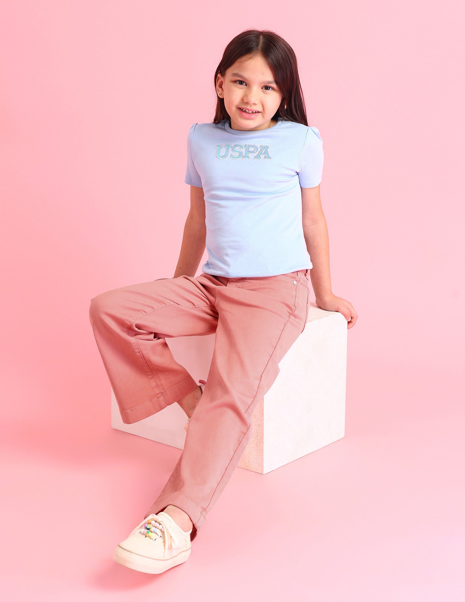 Girls Mid Rise Flared Fit Jeans