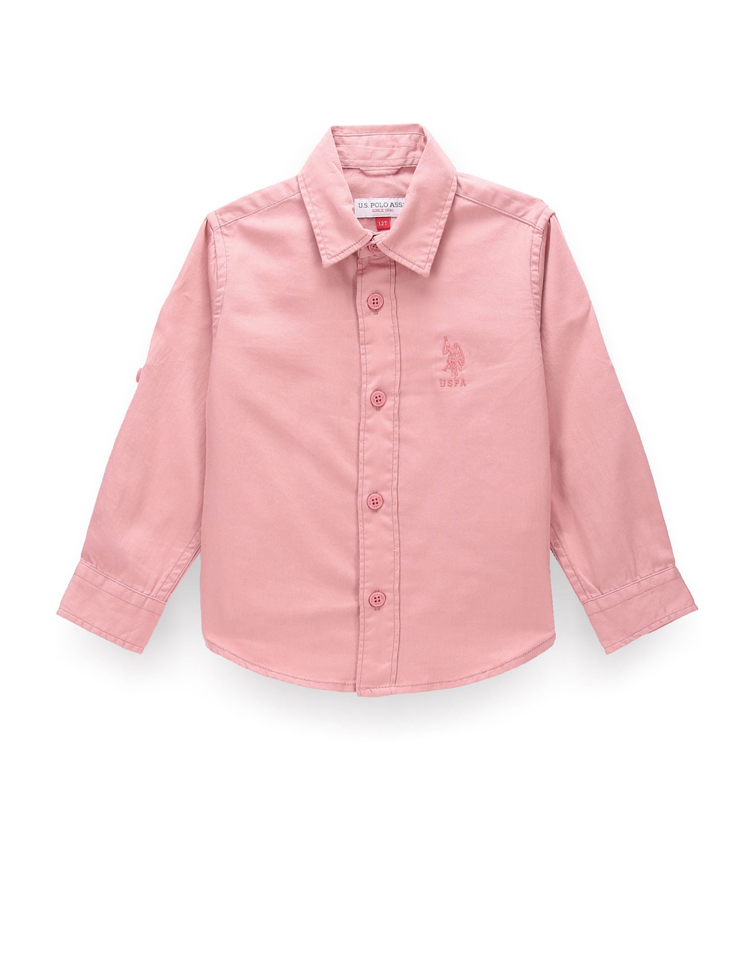 Boys Solid Dobby Shirt