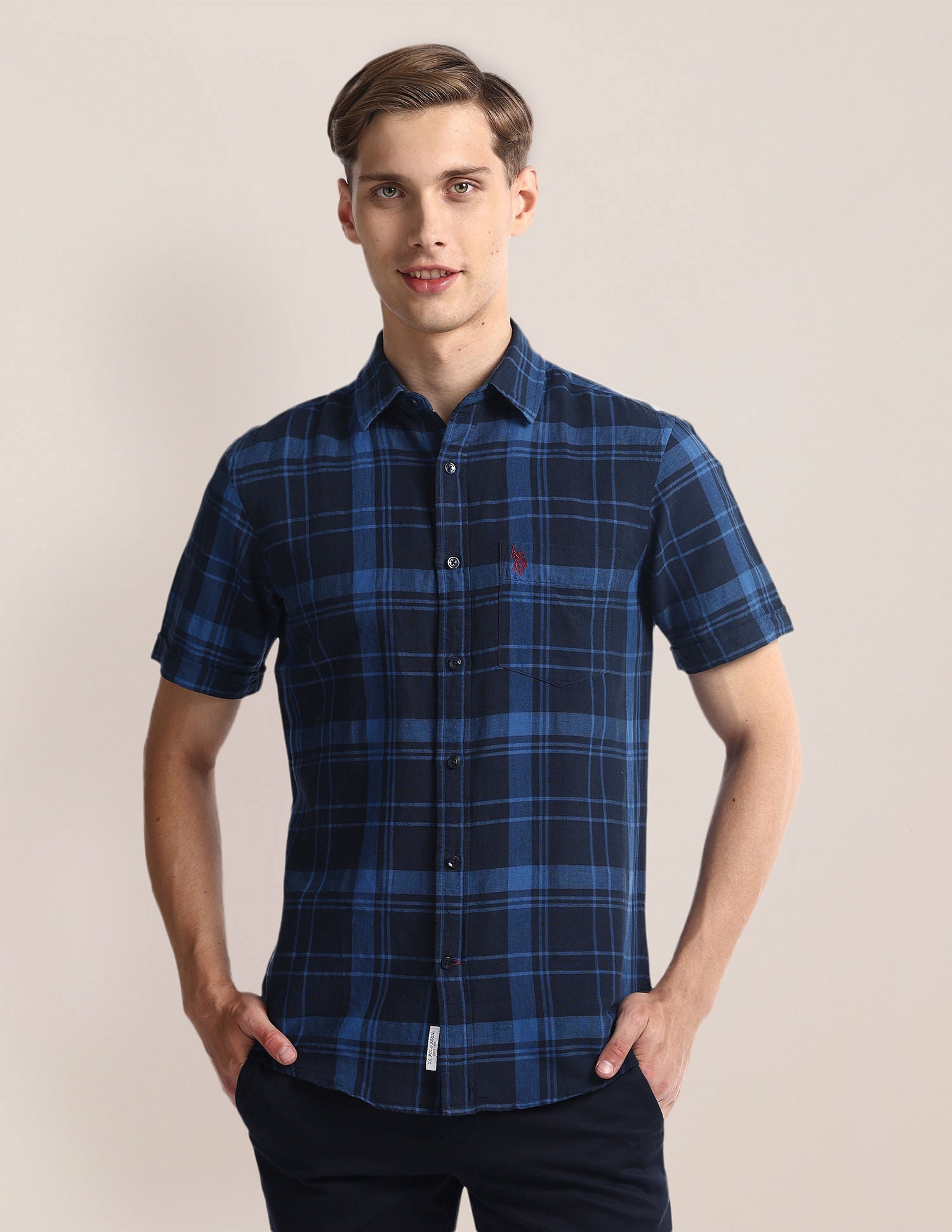 Tartan Check Linen Shirt